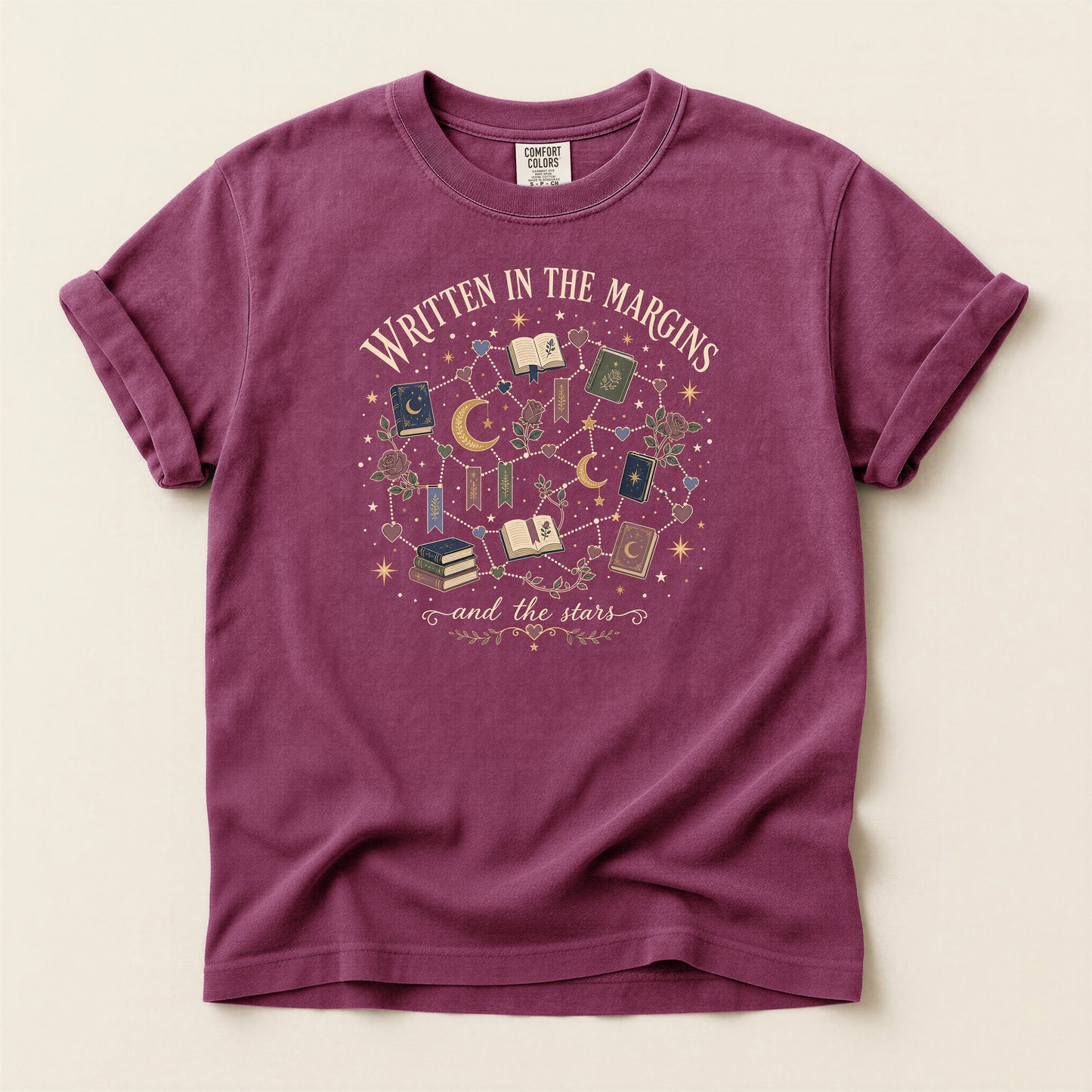Book Lover T-Shirt — 'Written in the Margins" Reading Graphic Tee