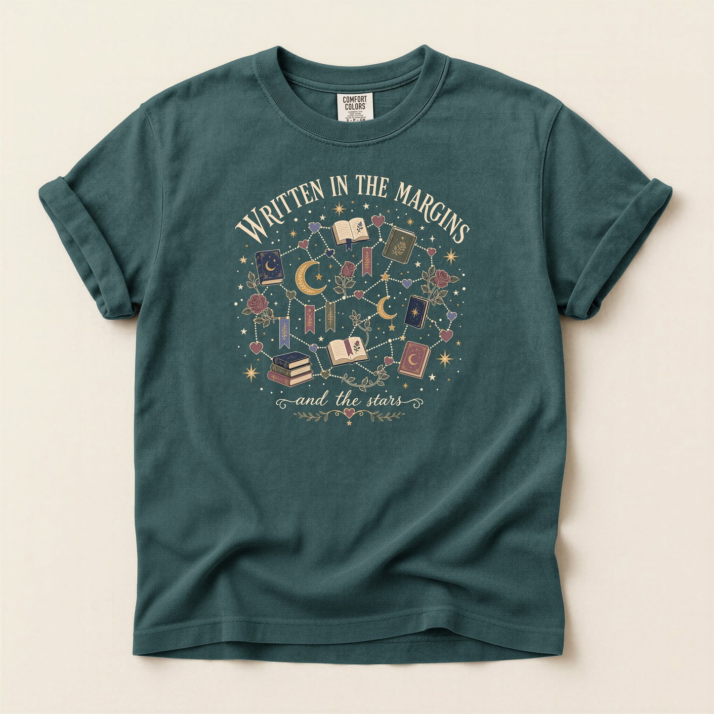 Book Lover T-Shirt — 'Written in the Margins" Reading Graphic Tee