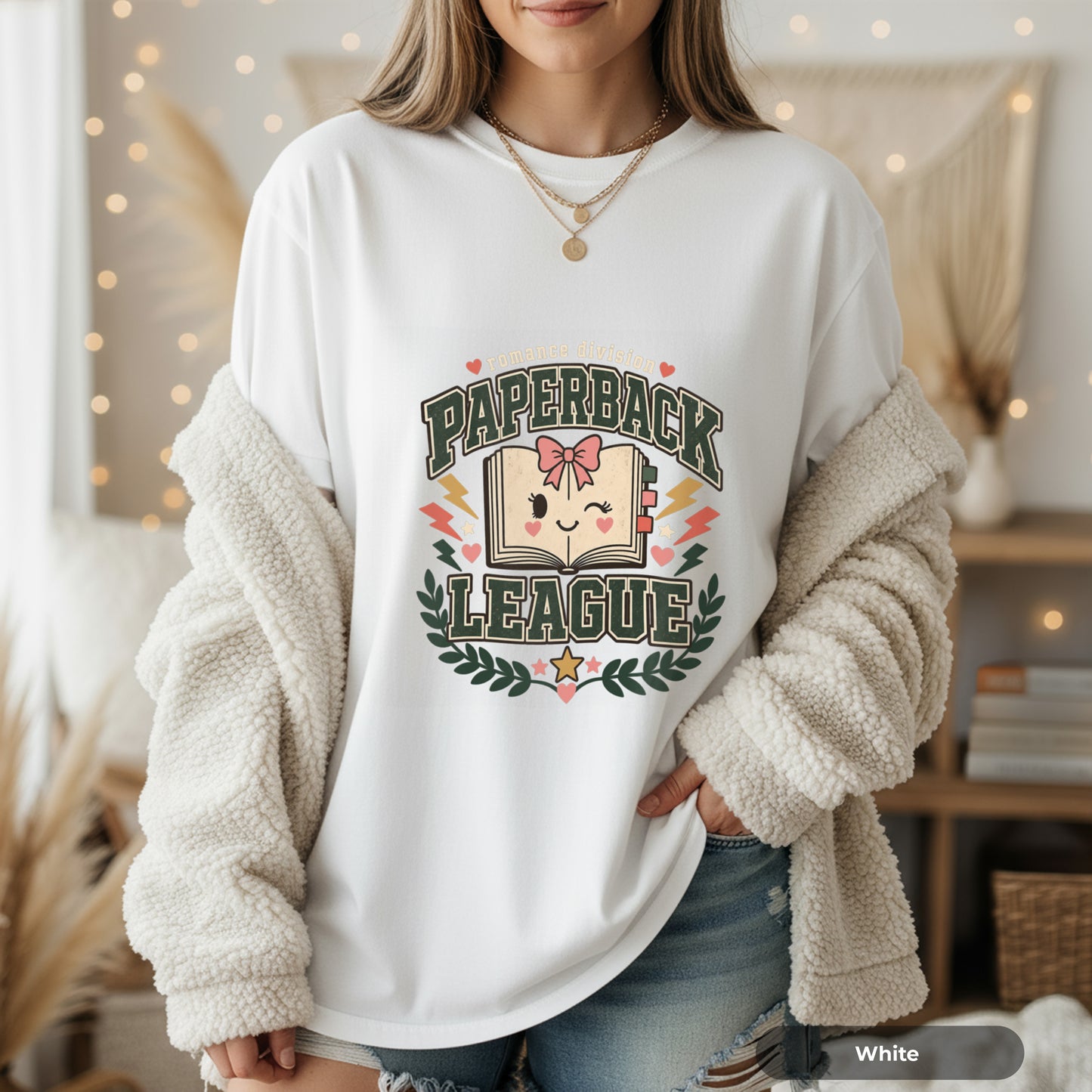 Paperback League Graphic T-Shirt — Cute Vintage Book Club Tee
