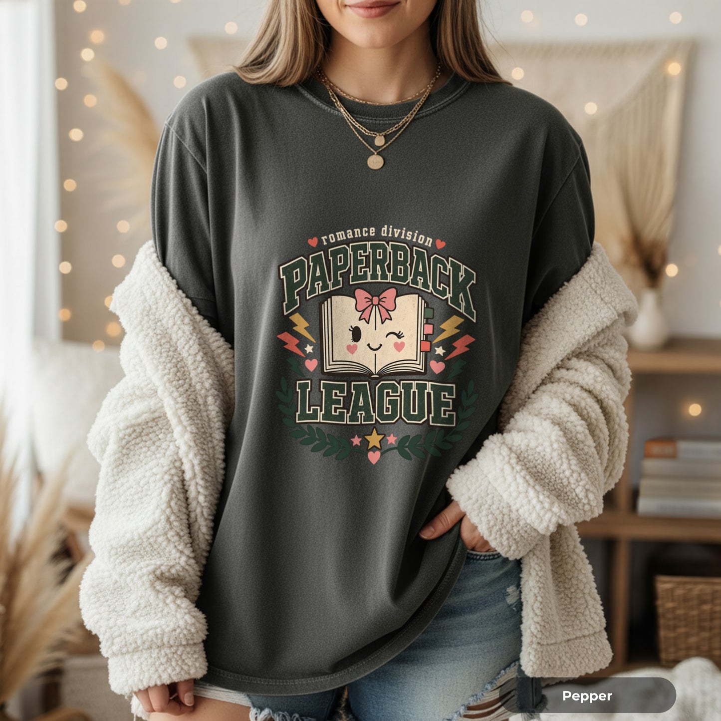 Paperback League Graphic T-Shirt — Cute Vintage Book Club Tee