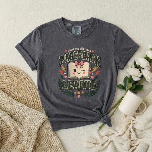 Paperback League Graphic T-Shirt — Cute Vintage Book Club Tee