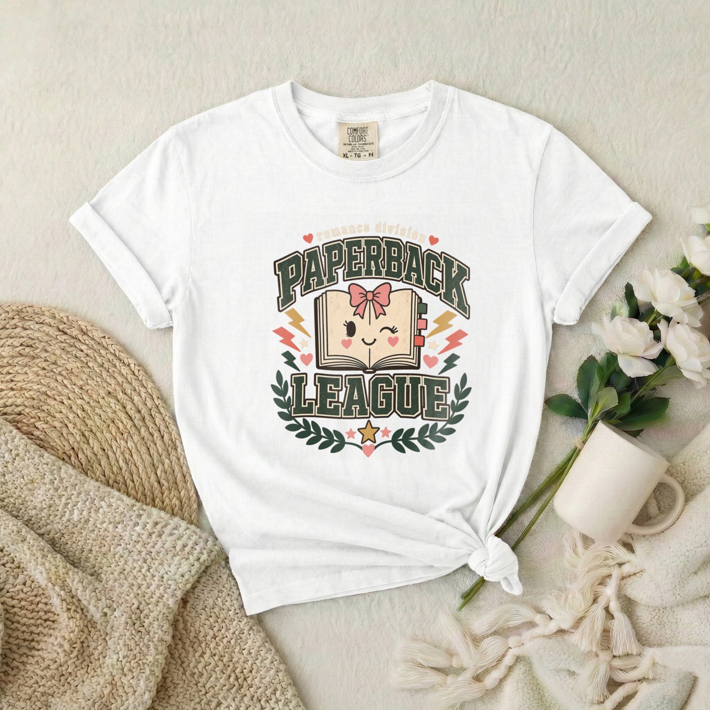 Paperback League Graphic T-Shirt — Cute Vintage Book Club Tee