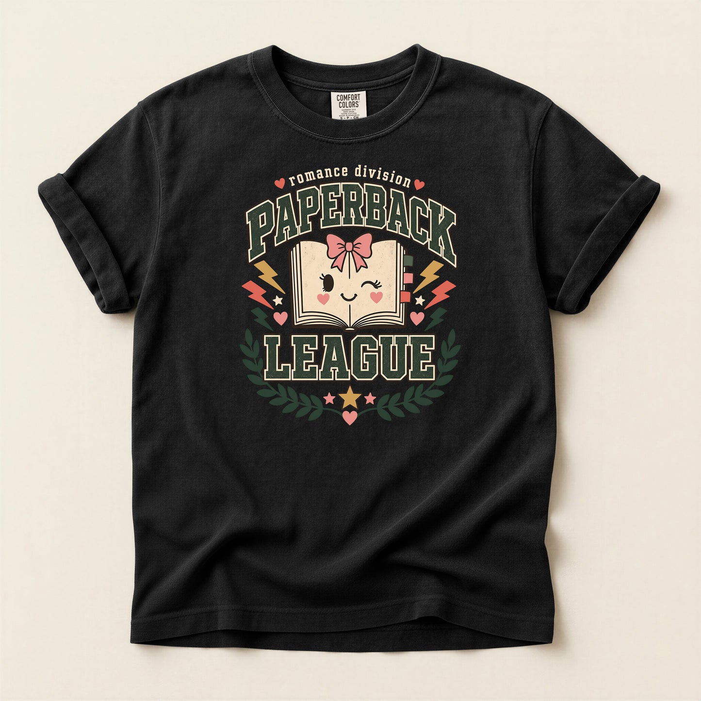 Paperback League Graphic T-Shirt — Cute Vintage Book Club Tee