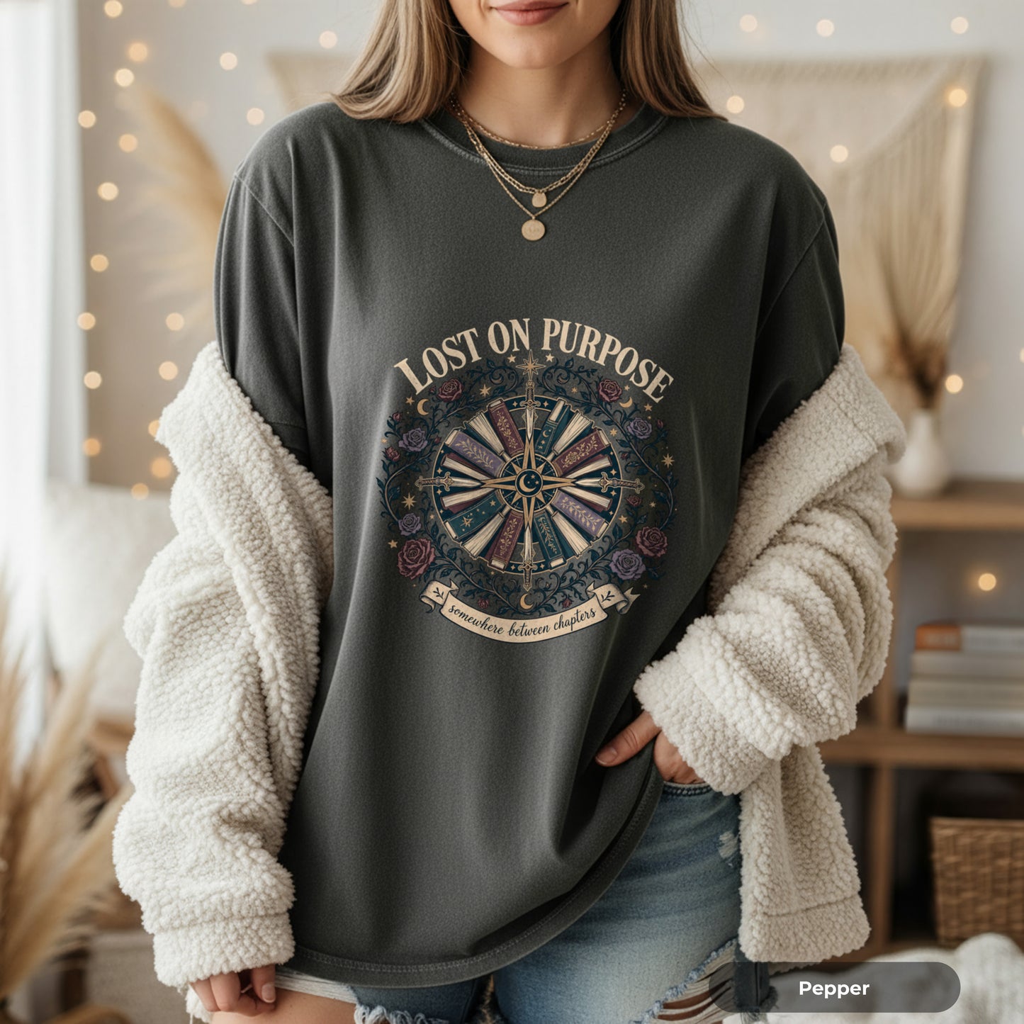 Lost on Purpose Compass T-Shirt — Inspirational Adventure Graphic Tee