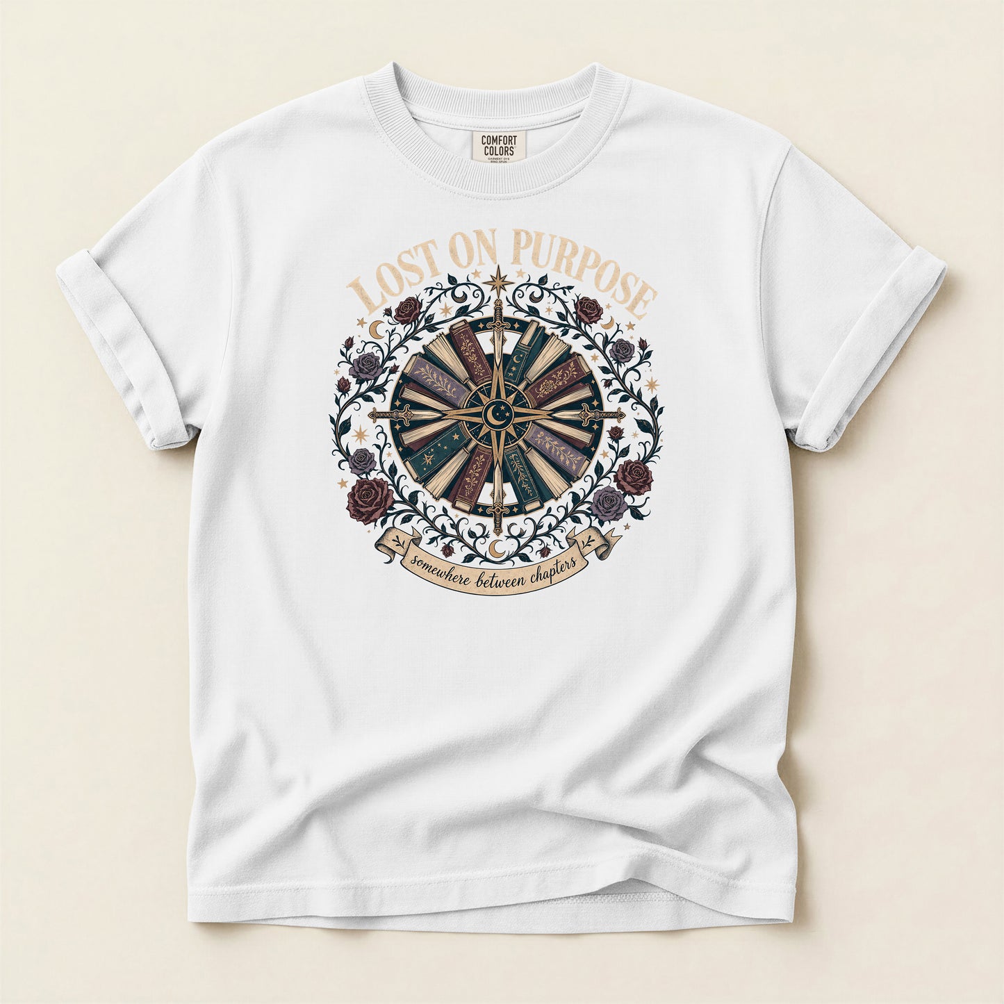 Lost on Purpose Compass T-Shirt — Inspirational Adventure Graphic Tee