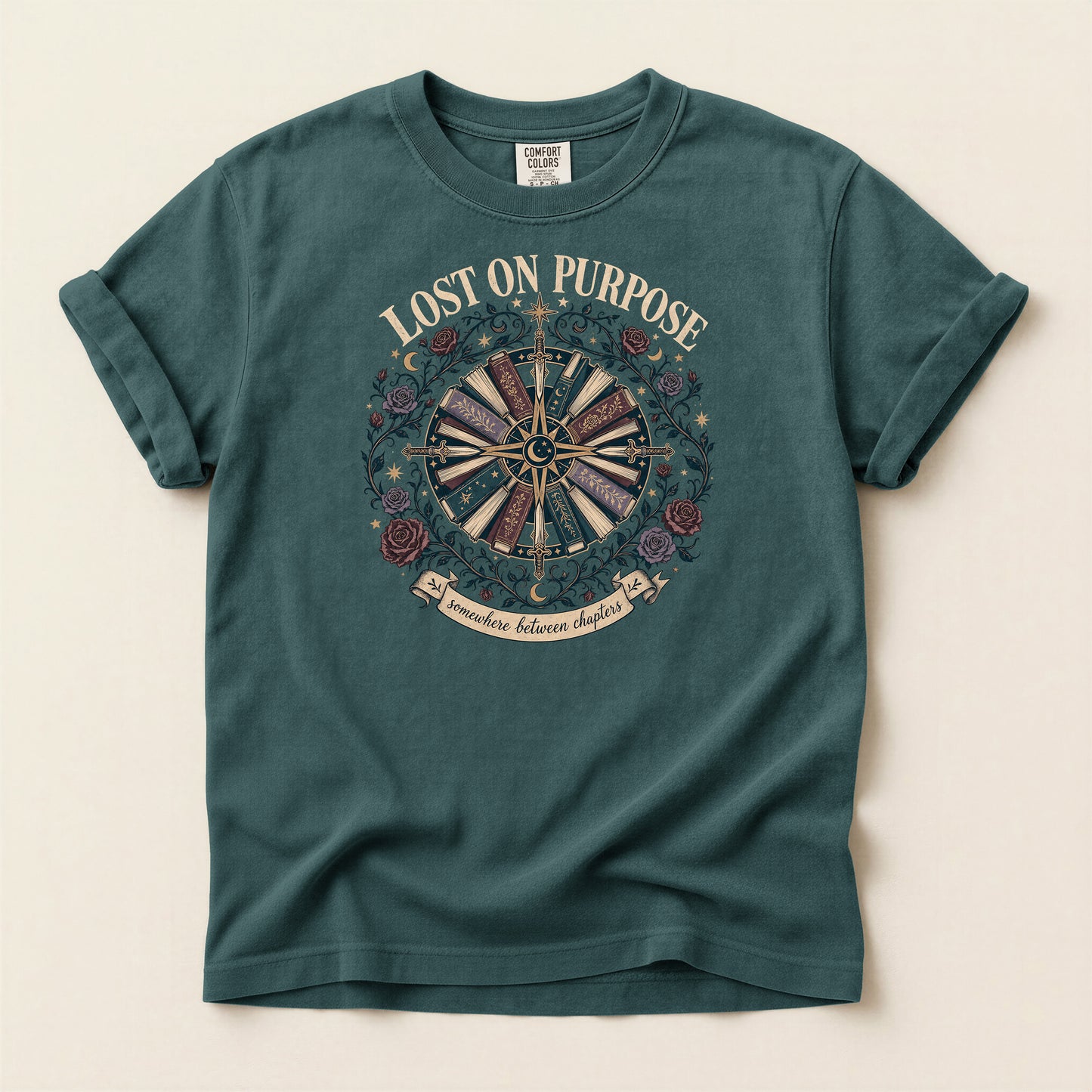 Lost on Purpose Compass T-Shirt — Inspirational Adventure Graphic Tee