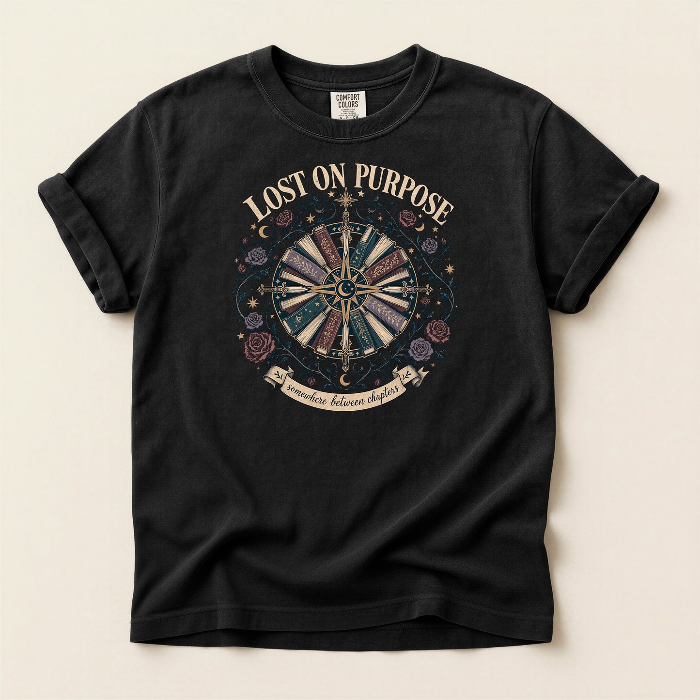 Lost on Purpose Compass T-Shirt — Inspirational Adventure Graphic Tee