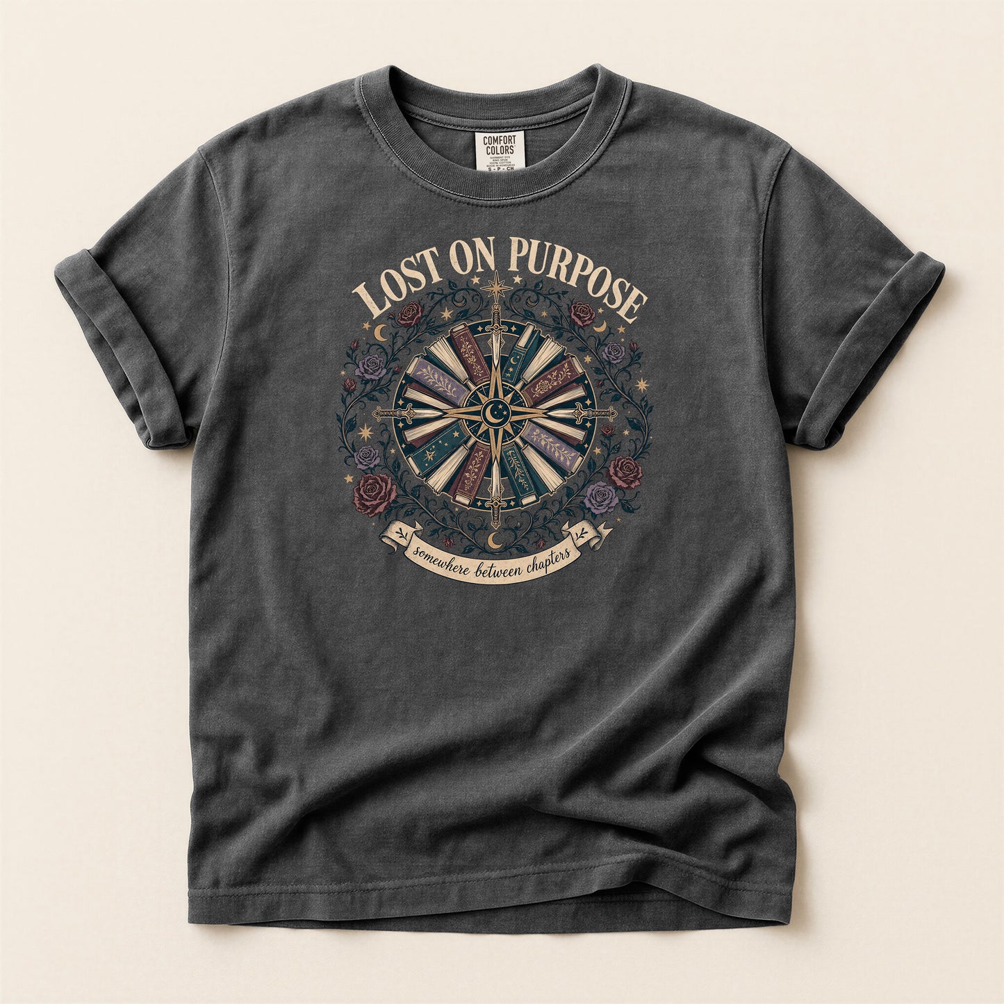 Lost on Purpose Compass T-Shirt — Inspirational Adventure Graphic Tee