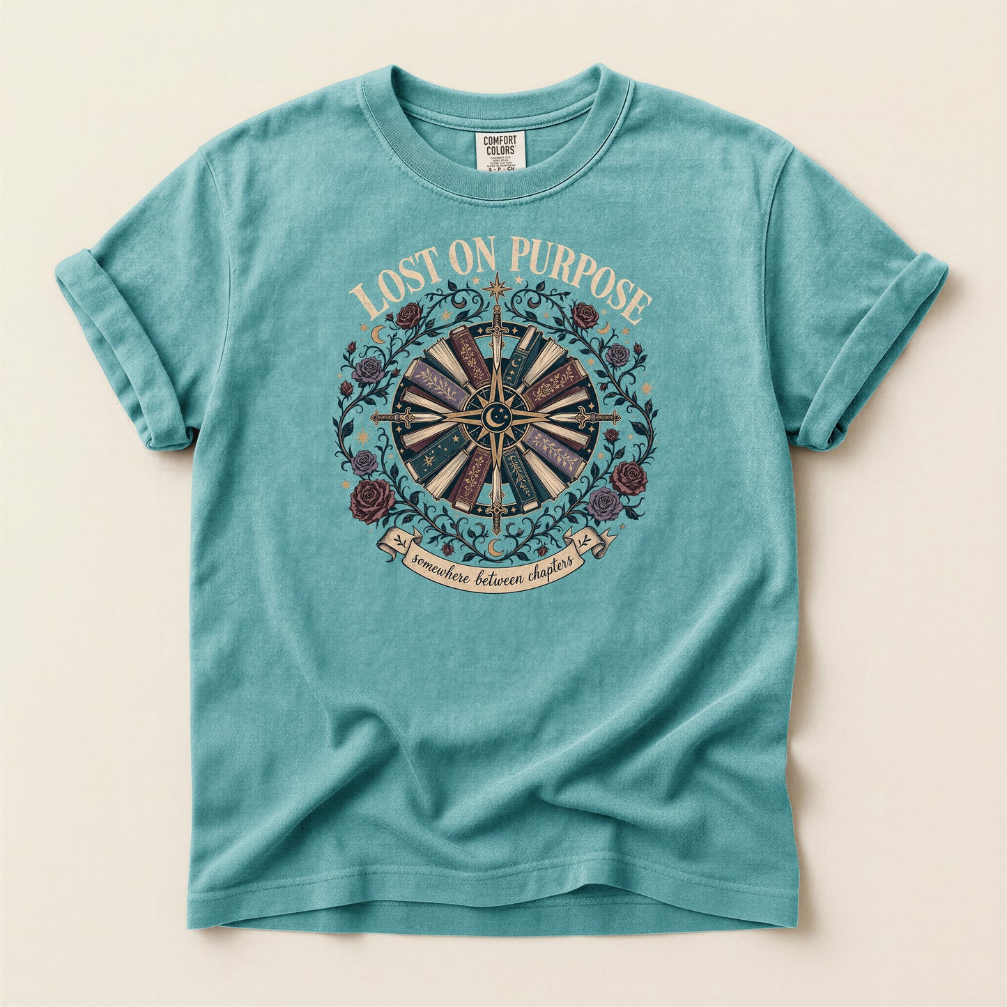 Lost on Purpose Compass T-Shirt — Inspirational Adventure Graphic Tee