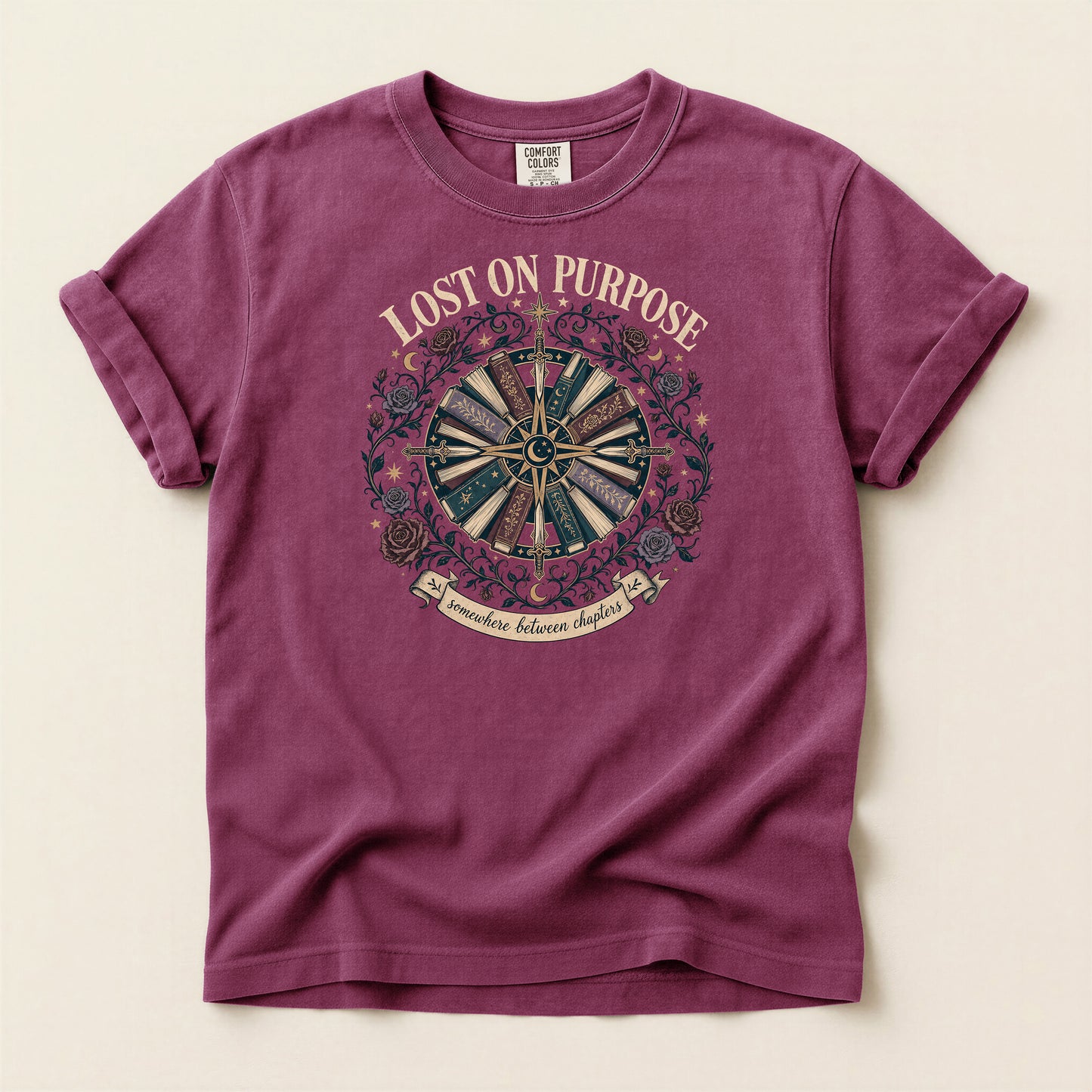 Lost on Purpose Compass T-Shirt — Inspirational Adventure Graphic Tee