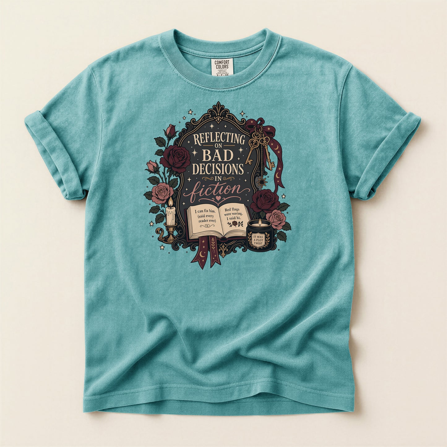 Bookish T-Shirt — "Reflecting on Bad Decisions in Fiction" Literary Tee