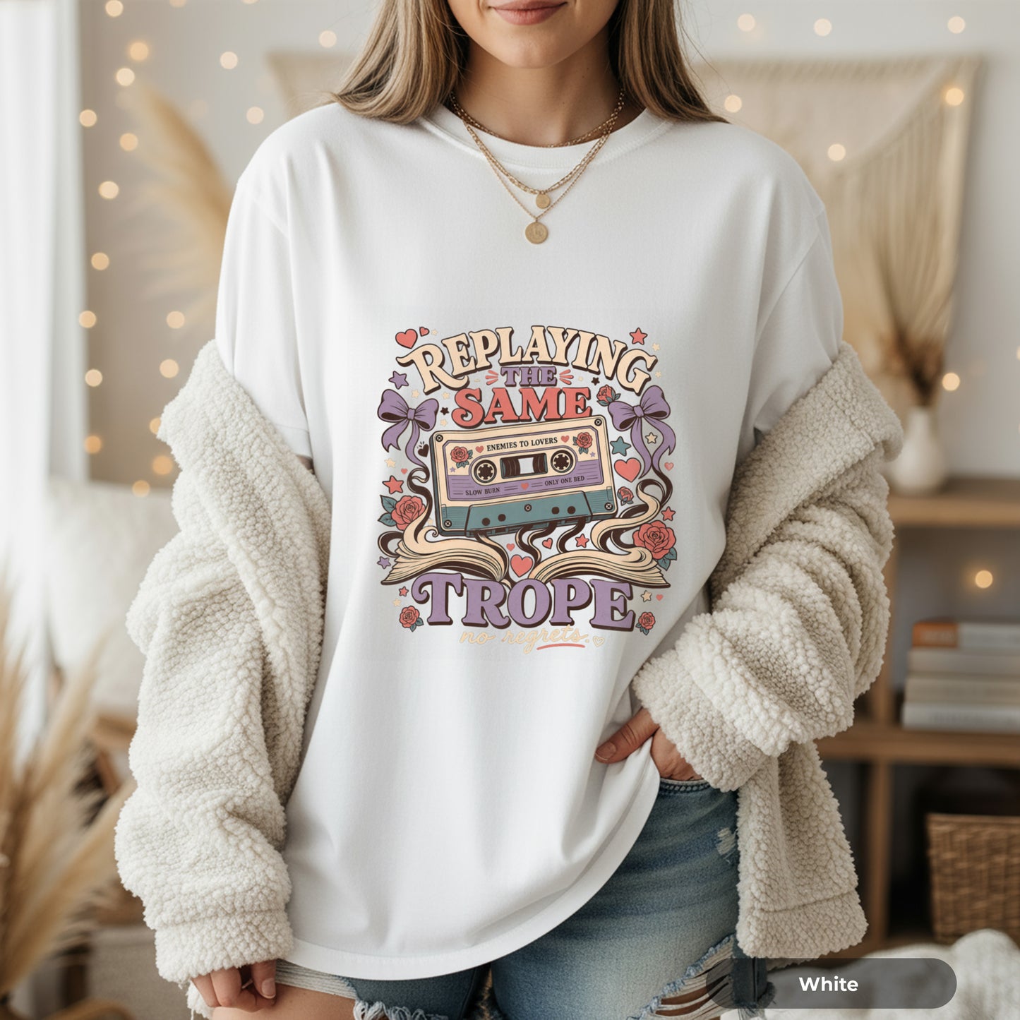 Retro Cassette 'Replaying The Same Trope' Graphic T-Shirt