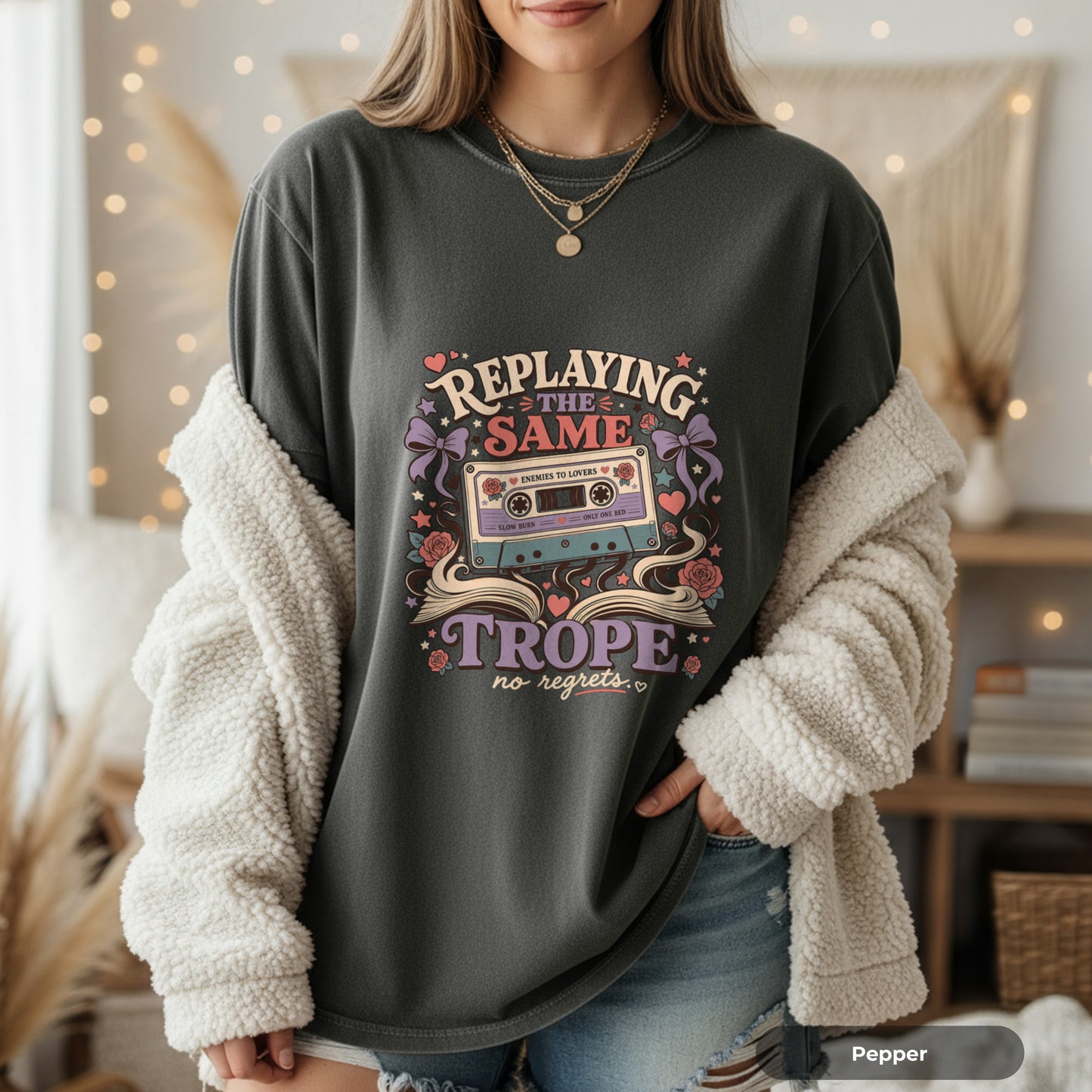 Retro Cassette 'Replaying The Same Trope' Graphic T-Shirt