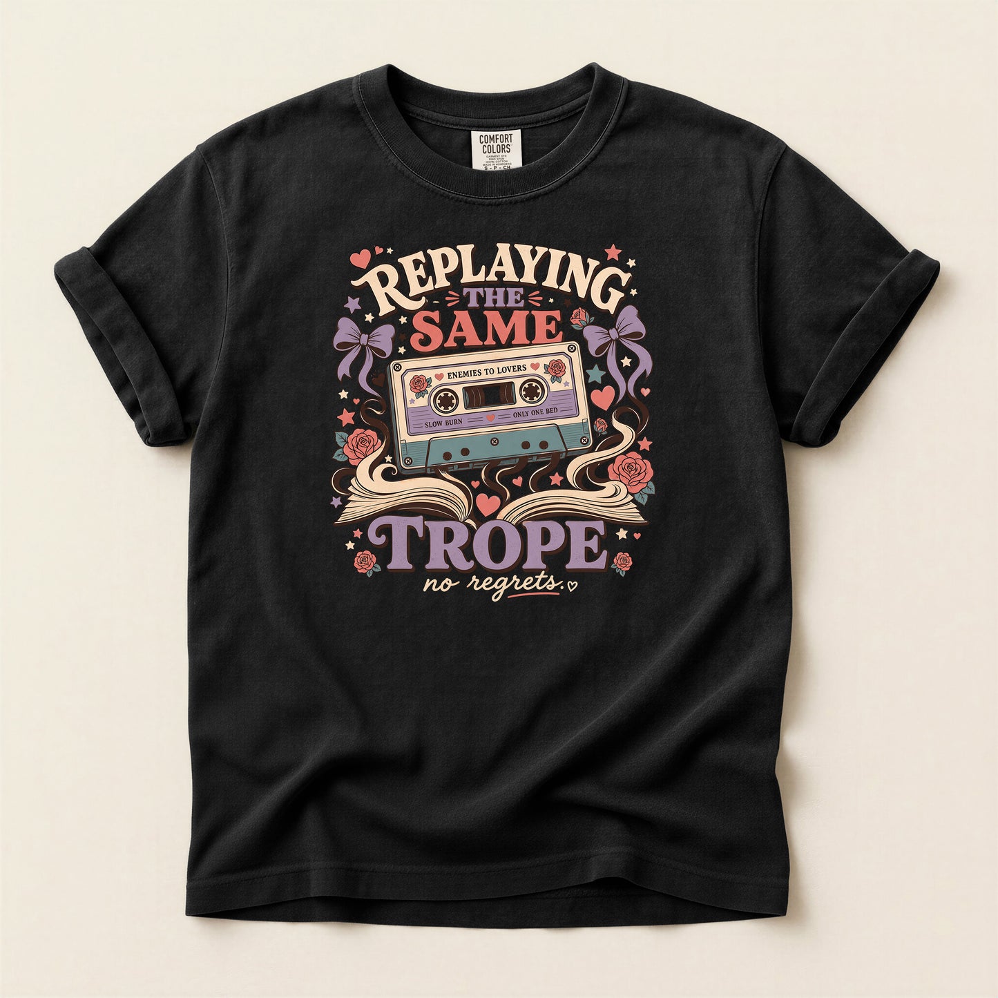 Retro Cassette 'Replaying The Same Trope' Graphic T-Shirt
