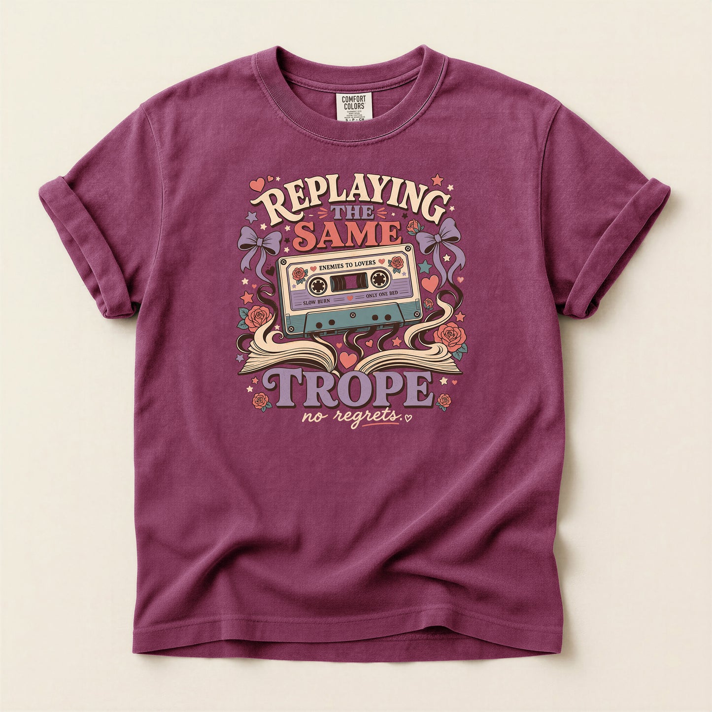 Retro Cassette 'Replaying The Same Trope' Graphic T-Shirt