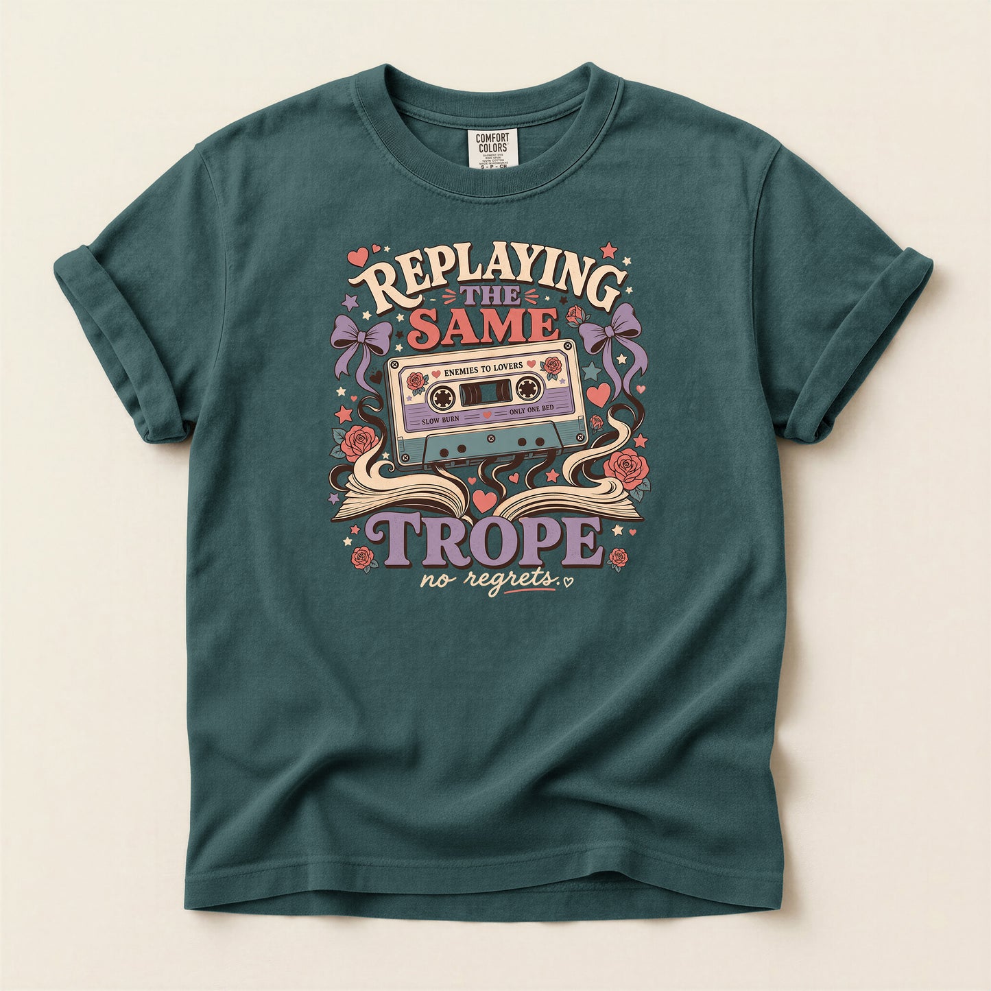 Retro Cassette 'Replaying The Same Trope' Graphic T-Shirt