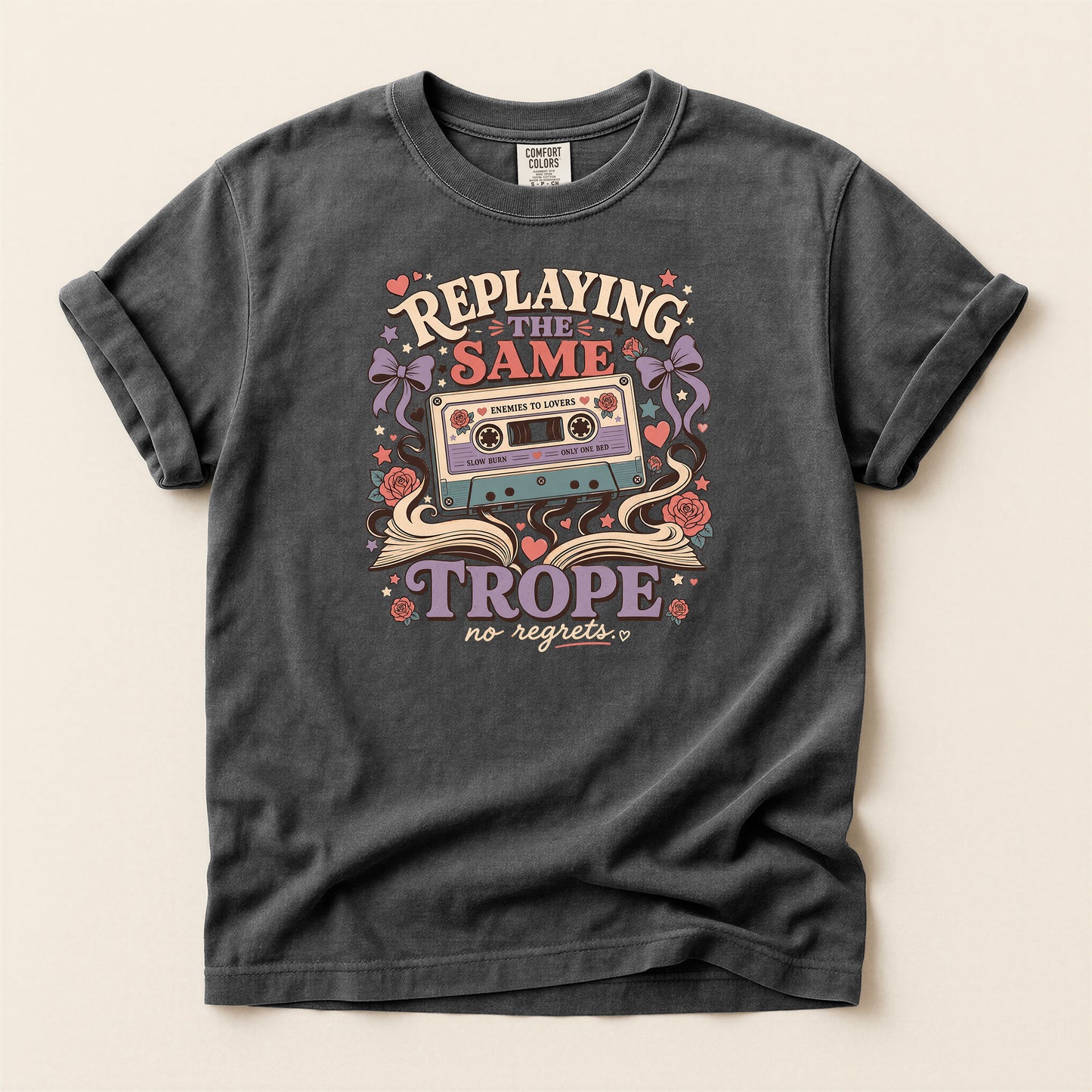 Retro Cassette 'Replaying The Same Trope' Graphic T-Shirt