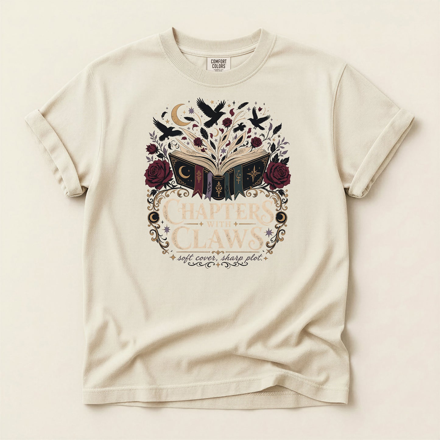 Chapters & Claws Book Lover T-Shirt