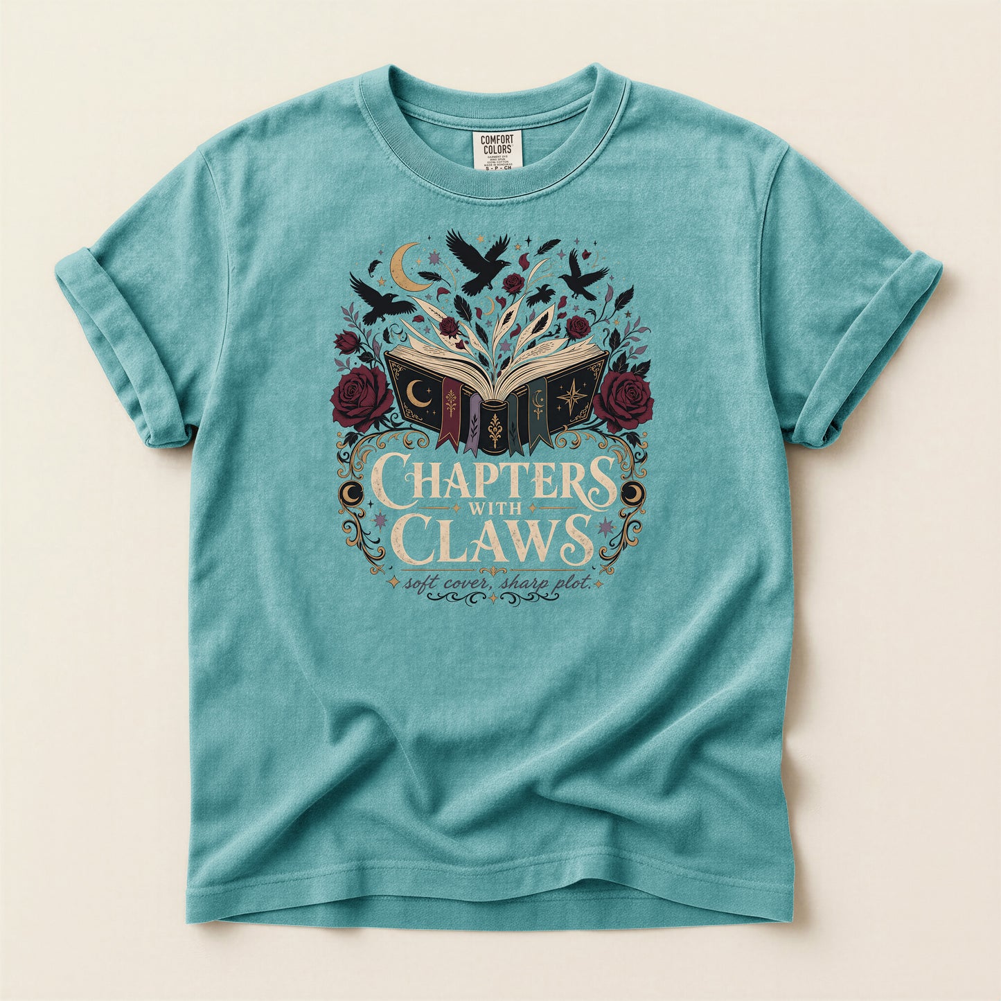 Chapters & Claws Book Lover T-Shirt