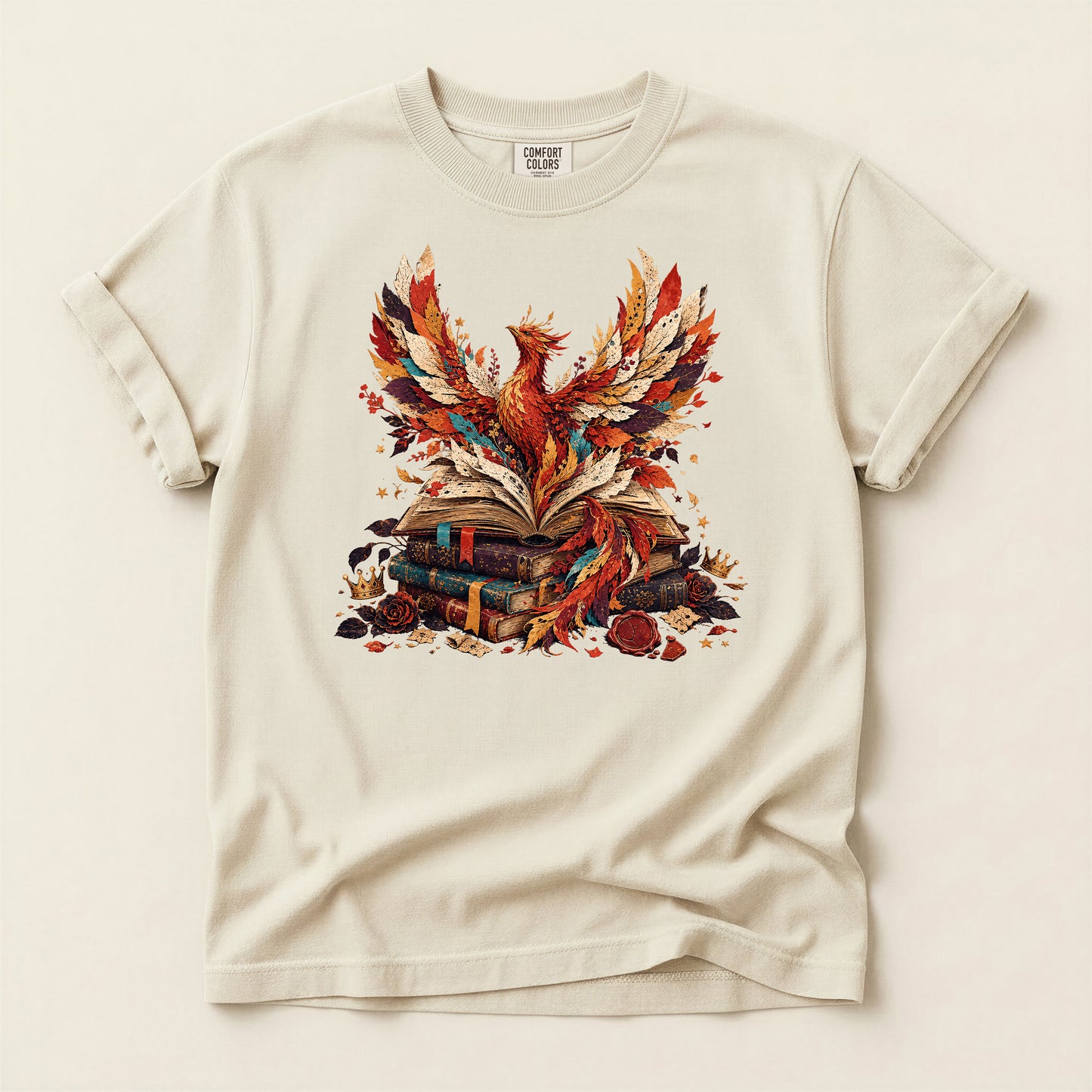 Phoenix Rising Bookstack T-Shirt