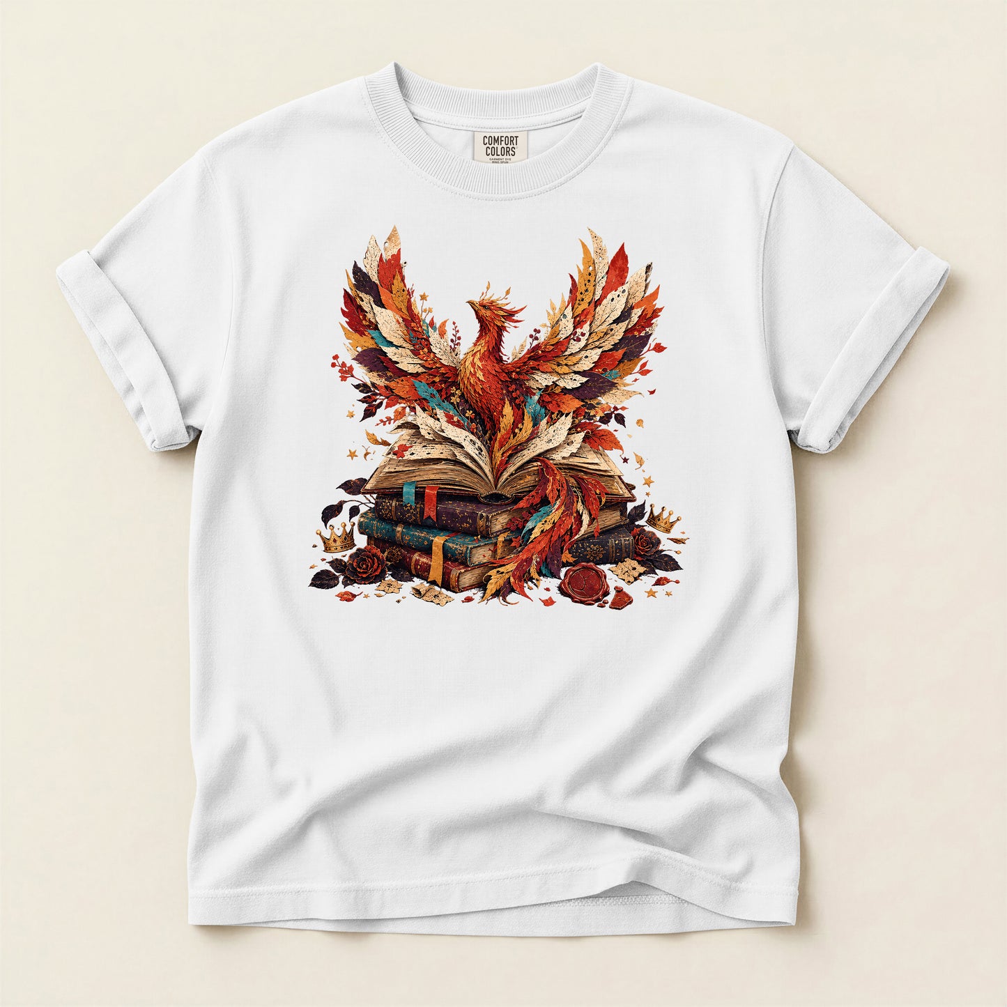 Phoenix Rising Bookstack T-Shirt