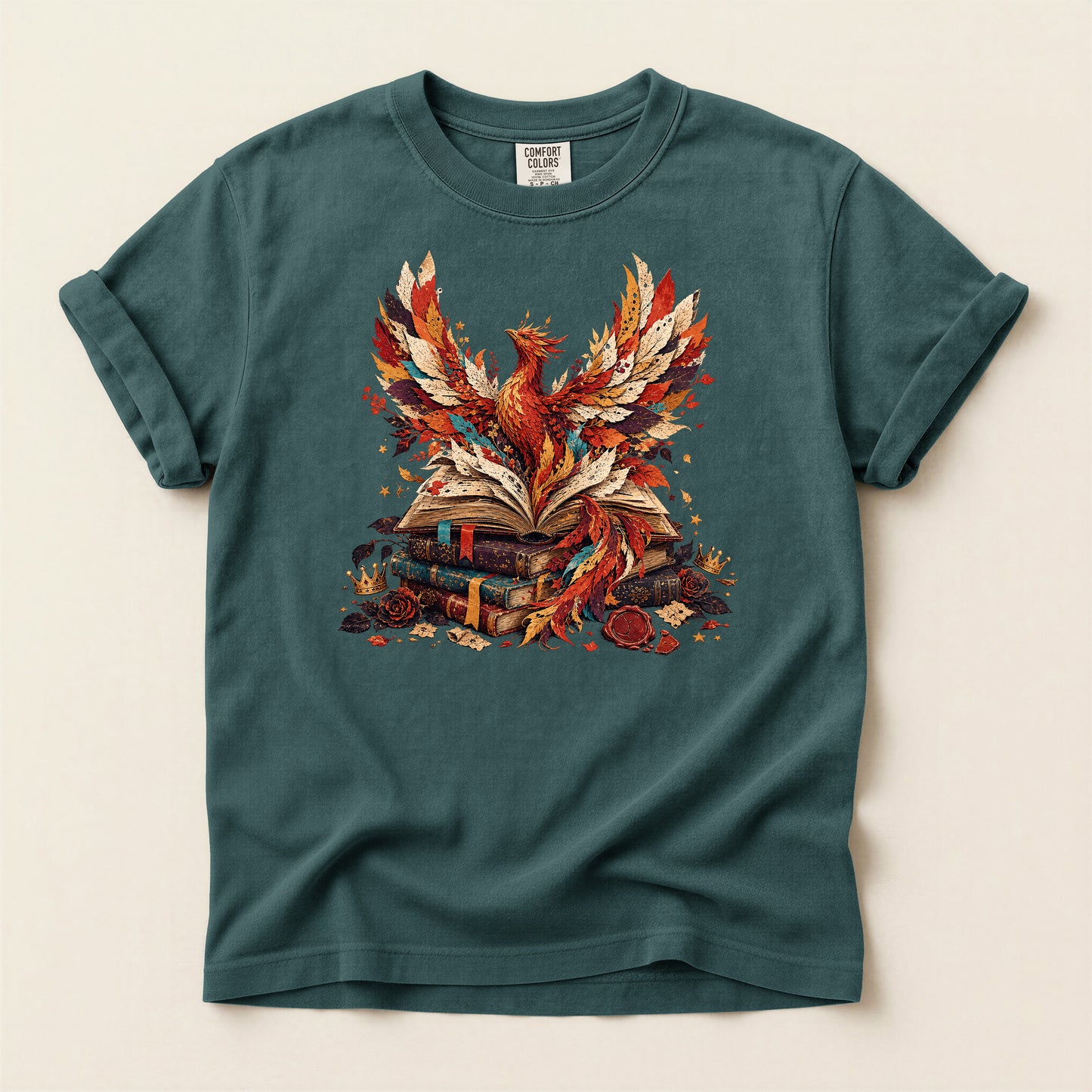 Phoenix Rising Bookstack T-Shirt