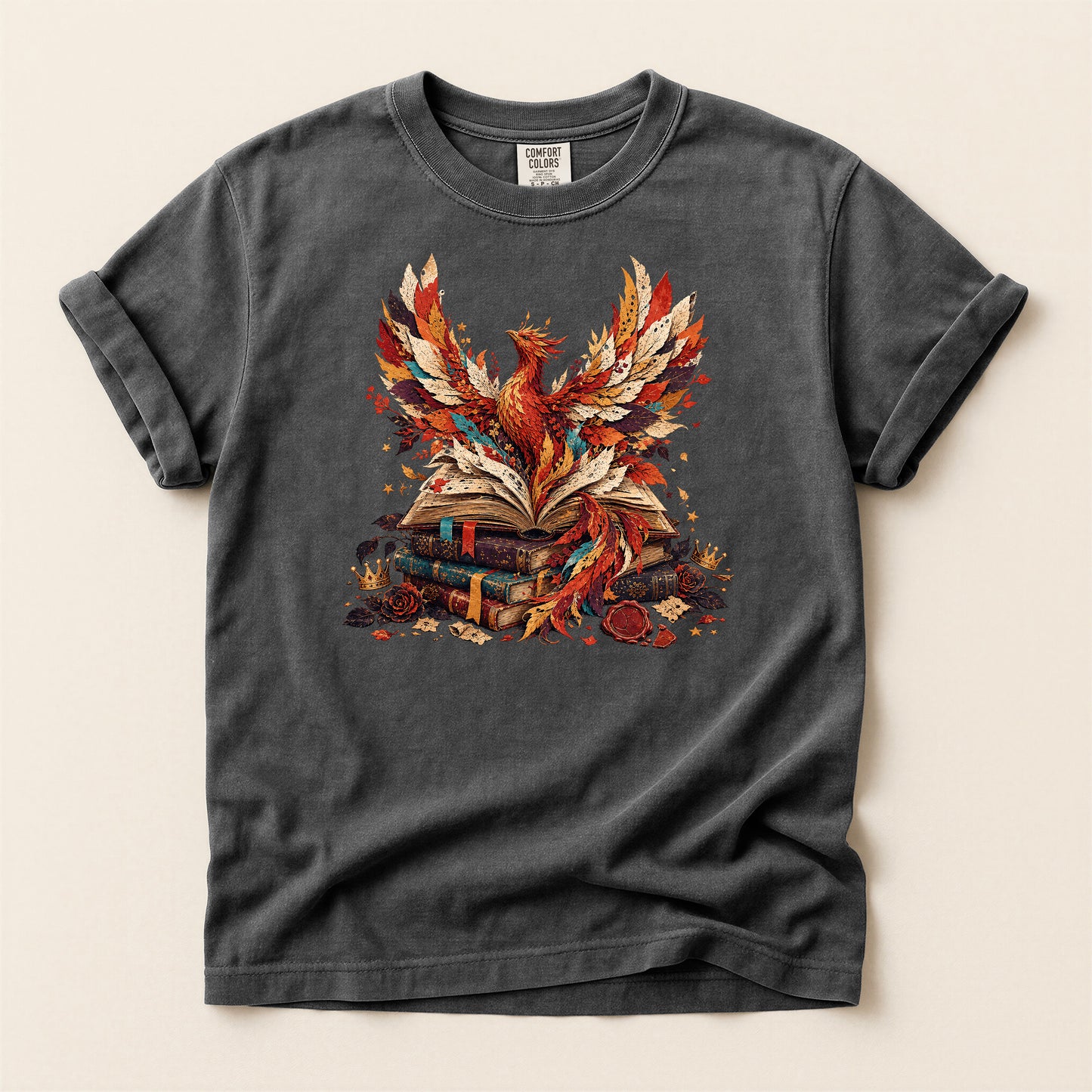 Phoenix Rising Bookstack T-Shirt