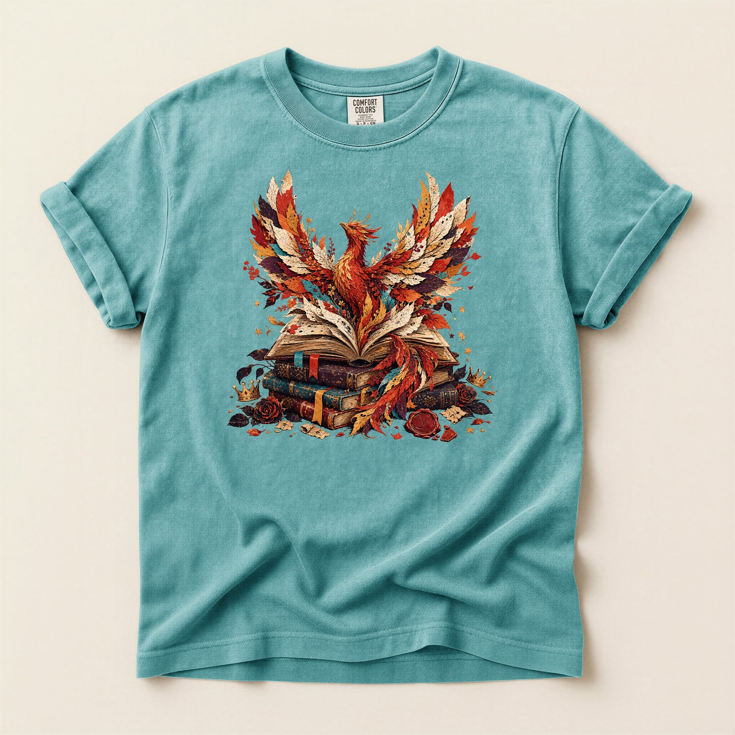 Phoenix Rising Bookstack T-Shirt