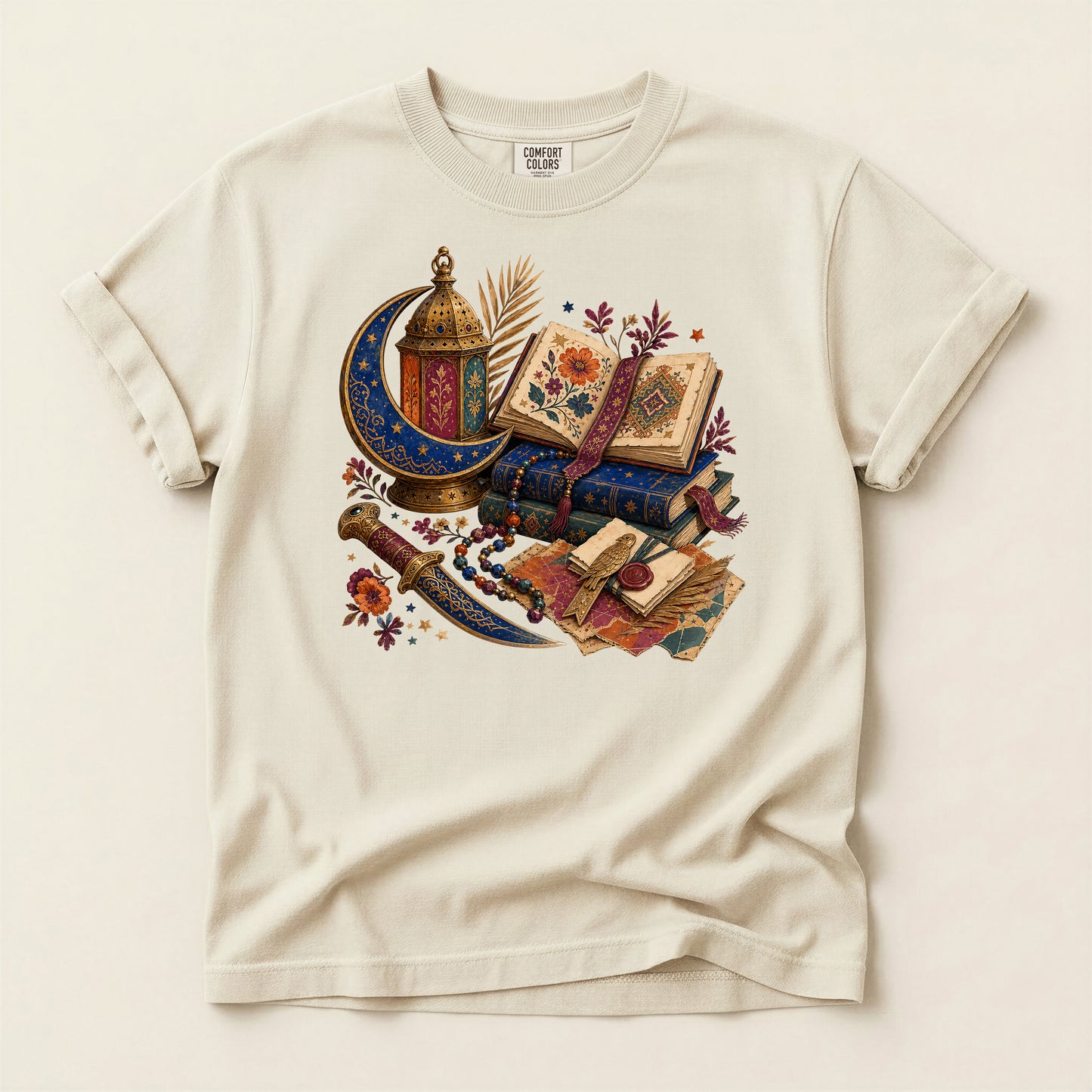 Ramadan Lantern & Quran T-Shirt — Islamic Eid Celebration Tee