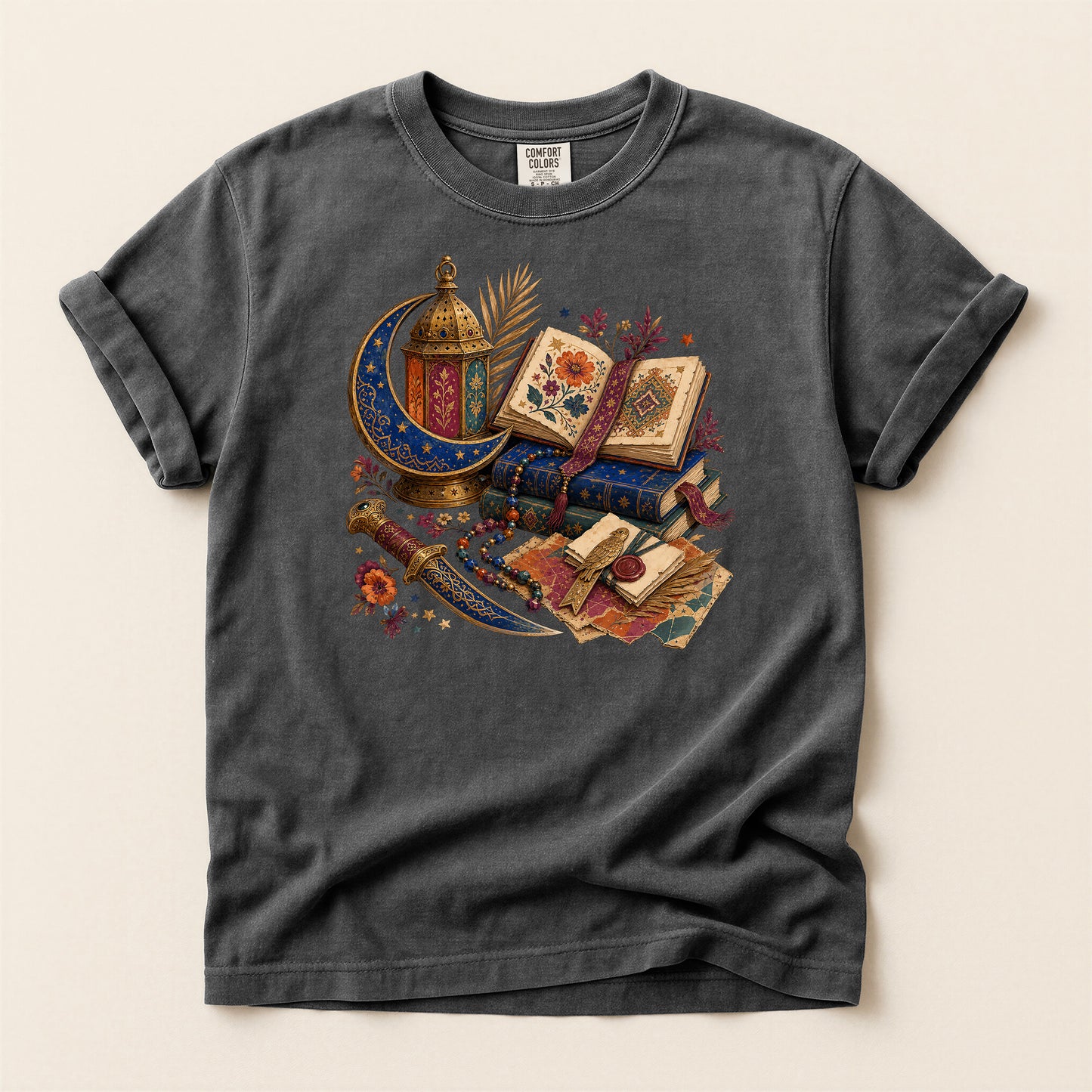 Ramadan Lantern & Quran T-Shirt — Islamic Eid Celebration Tee