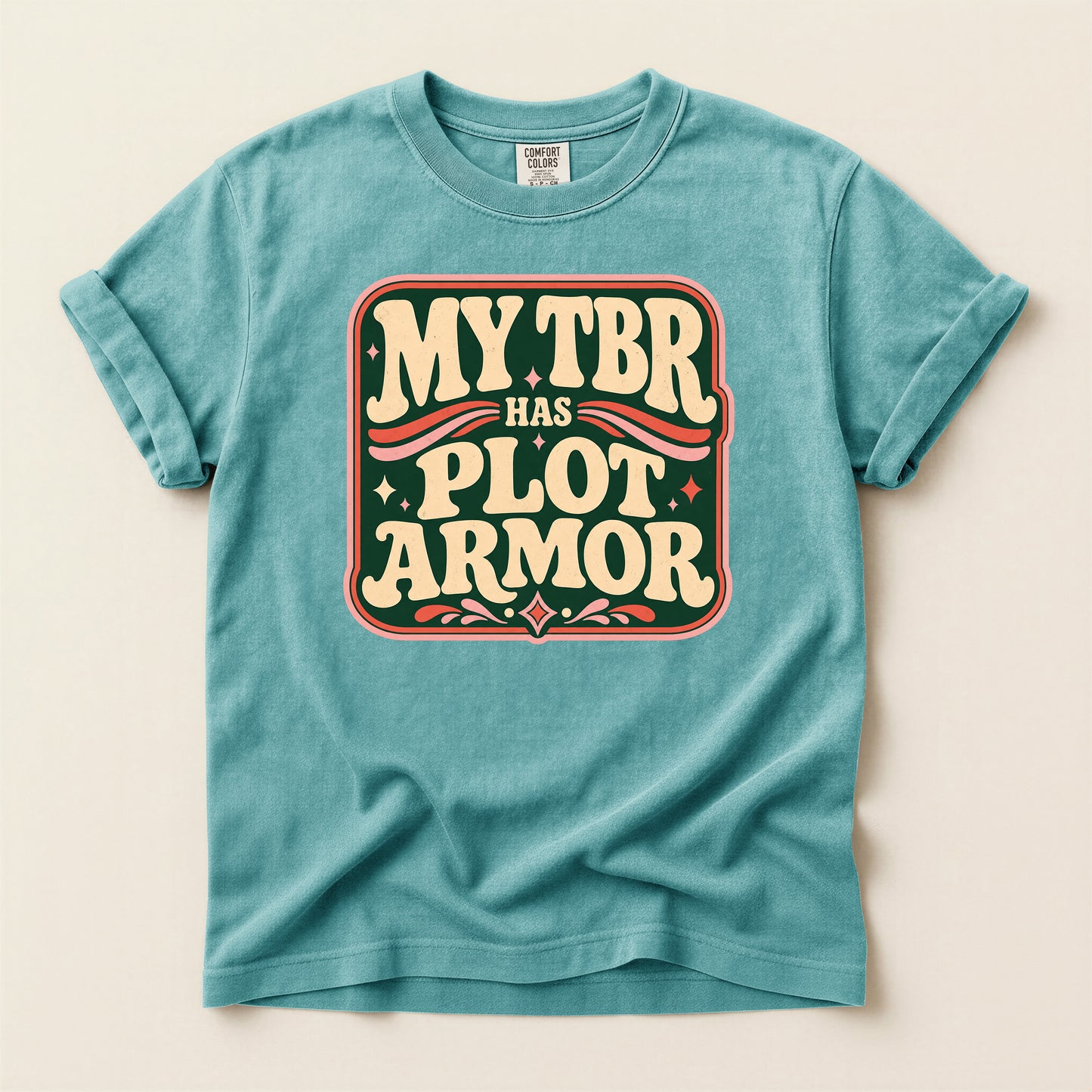 My TBR Has Plot Armor T-Shirt — Funny Book Lover Graphic Tee