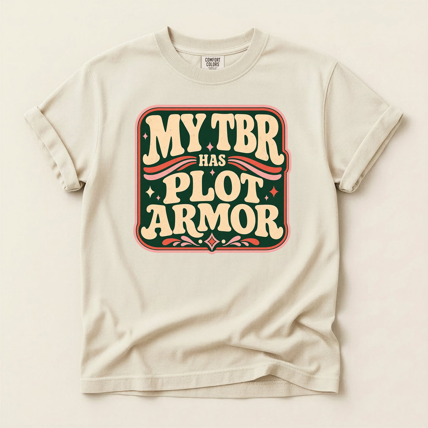 My TBR Has Plot Armor T-Shirt — Funny Book Lover Graphic Tee