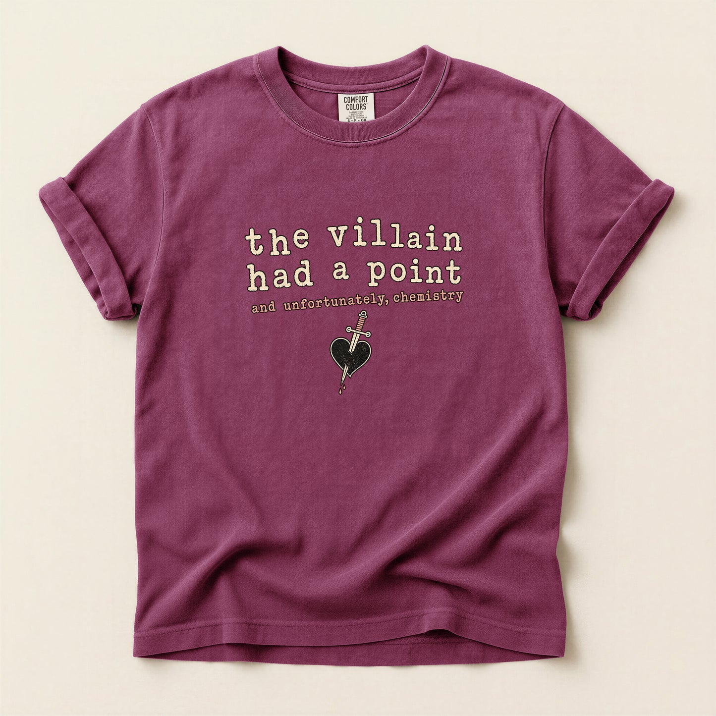 The Villain Had a Point T-Shirt — Retro Typography Graphic Tee