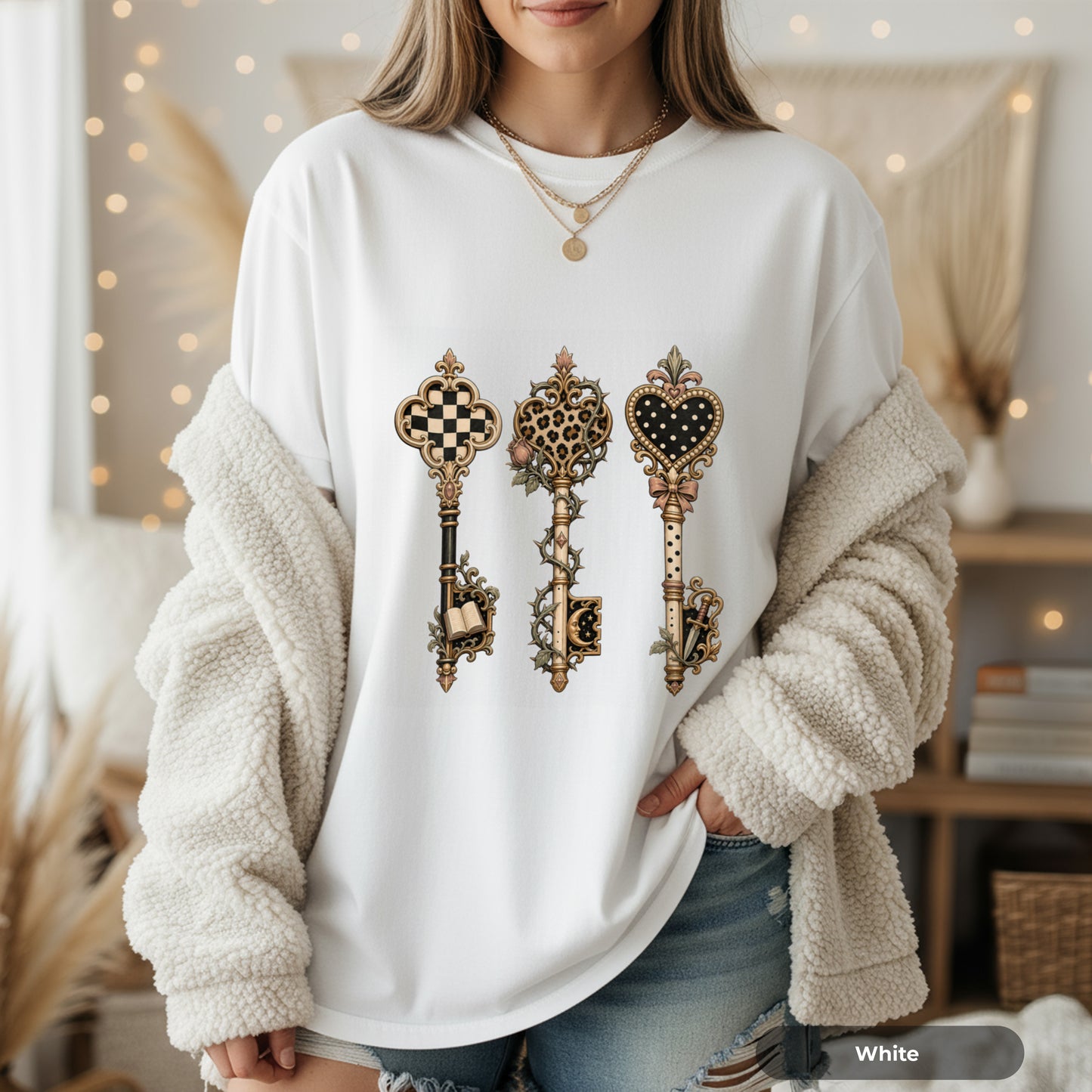Antique Skeleton Keys Graphic T-Shirt