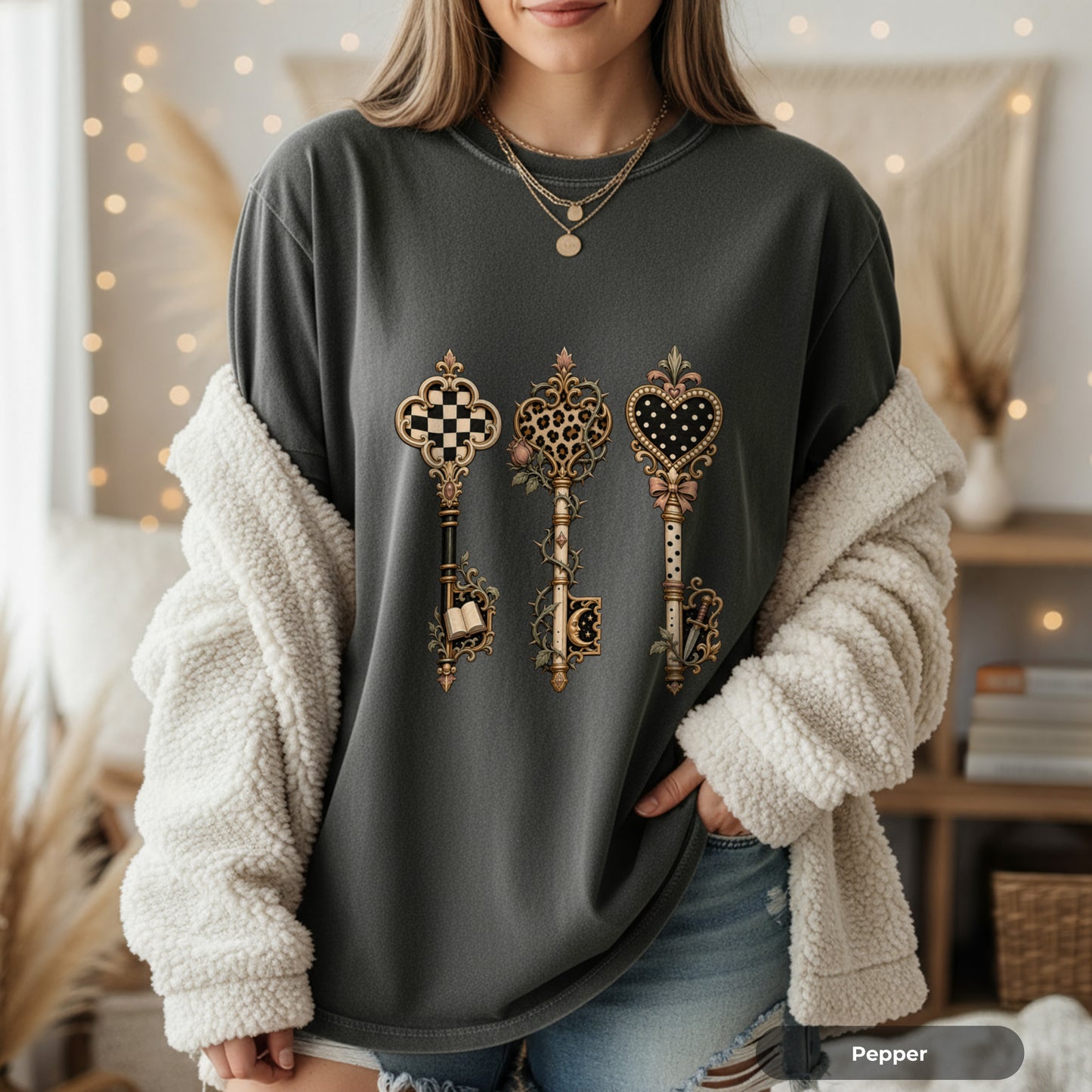 Antique Skeleton Keys Graphic T-Shirt