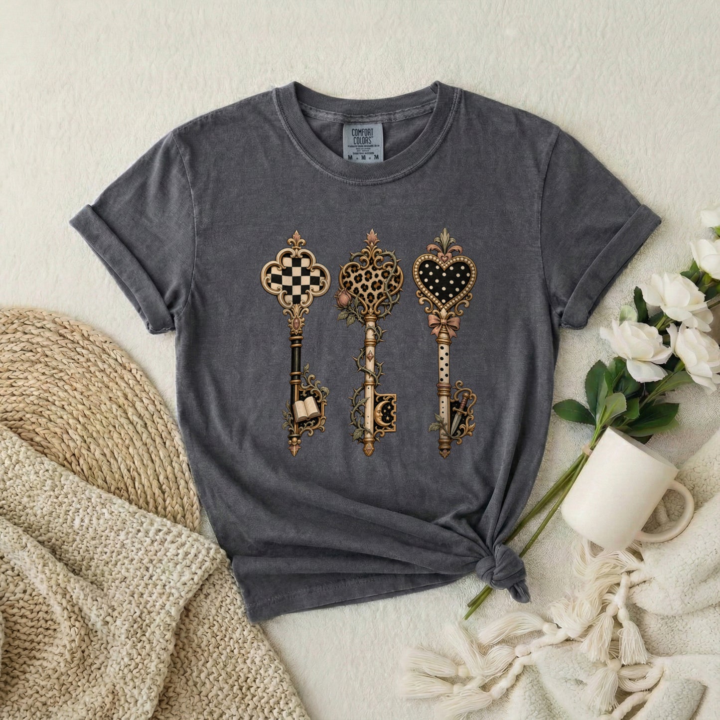 Antique Skeleton Keys Graphic T-Shirt