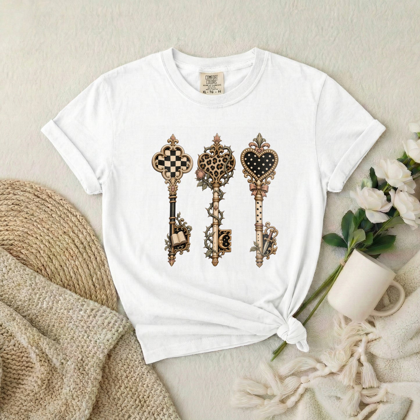 Antique Skeleton Keys Graphic T-Shirt