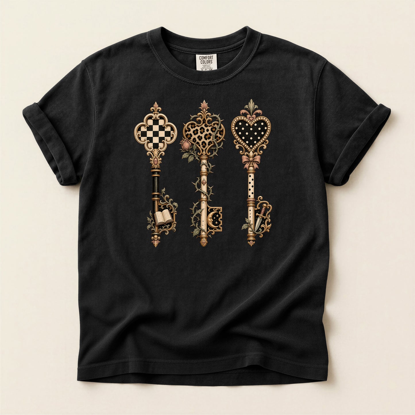 Antique Skeleton Keys Graphic T-Shirt