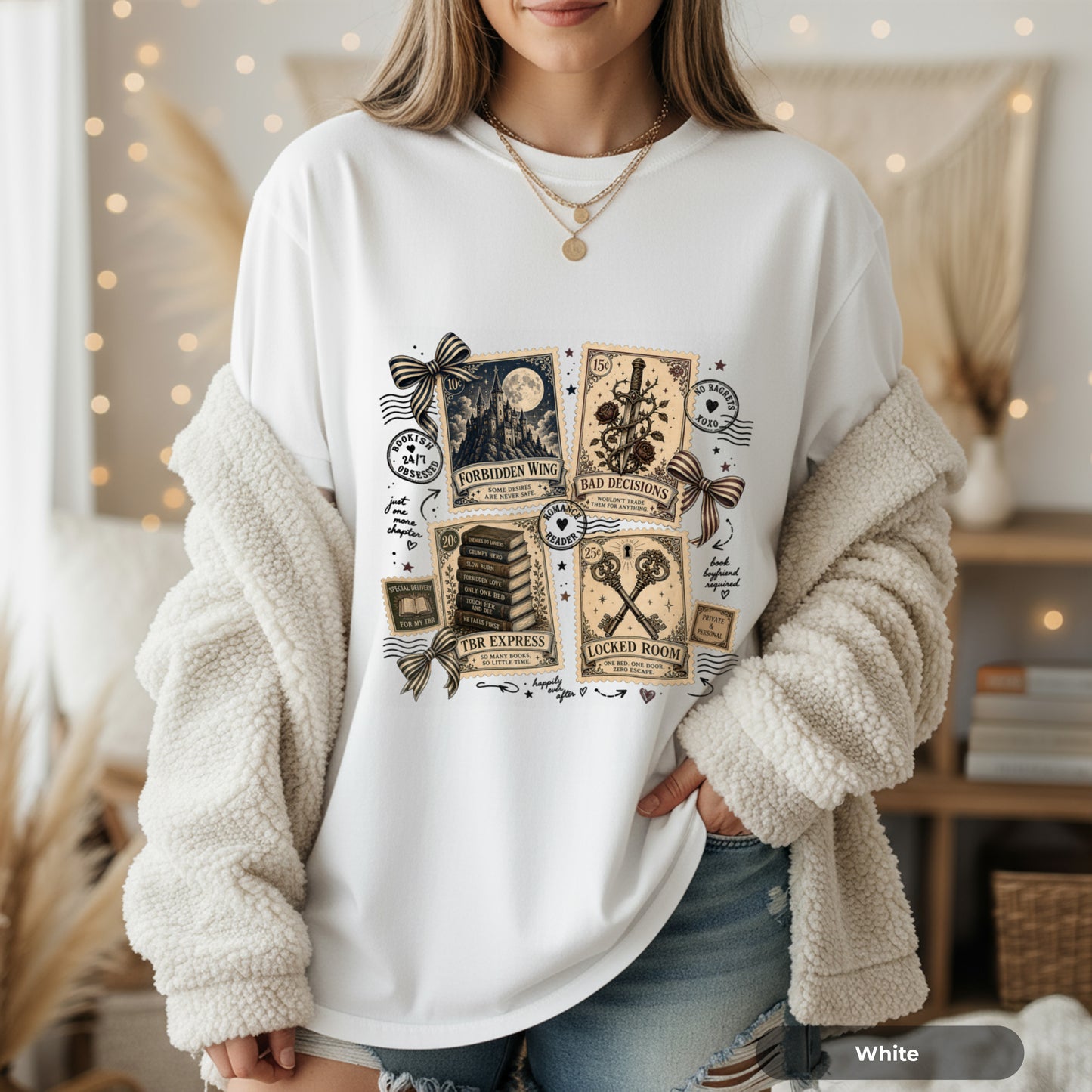 Tarot Card Graphic T-Shirt — Vintage Occult Design (The Empress, Moon, Lovers, Judgement)
