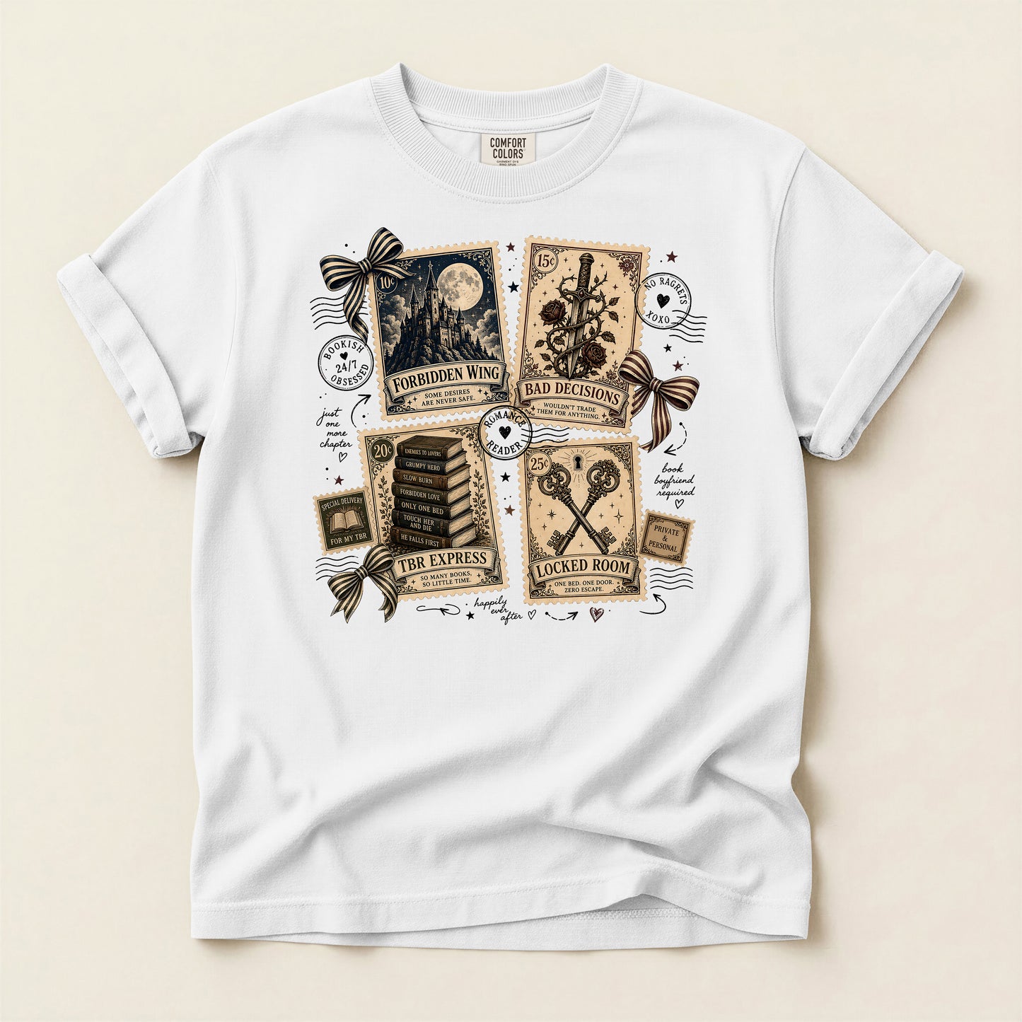 Tarot Card Graphic T-Shirt — Vintage Occult Design (The Empress, Moon, Lovers, Judgement)
