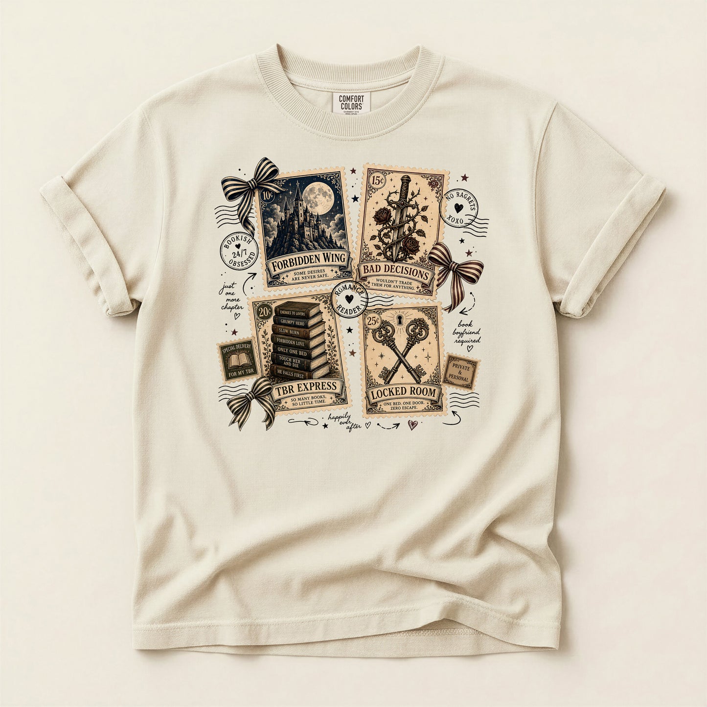 Tarot Card Graphic T-Shirt — Vintage Occult Design (The Empress, Moon, Lovers, Judgement)