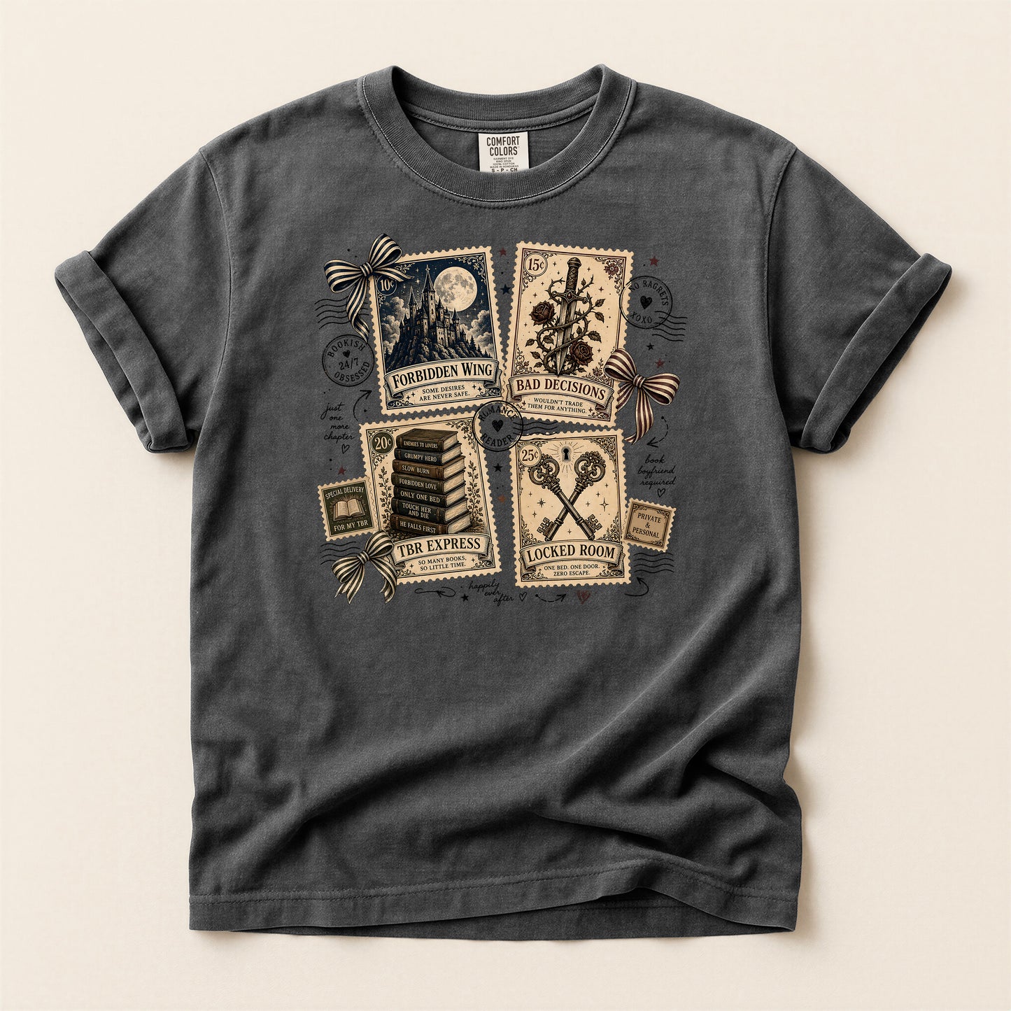 Tarot Card Graphic T-Shirt — Vintage Occult Design (The Empress, Moon, Lovers, Judgement)