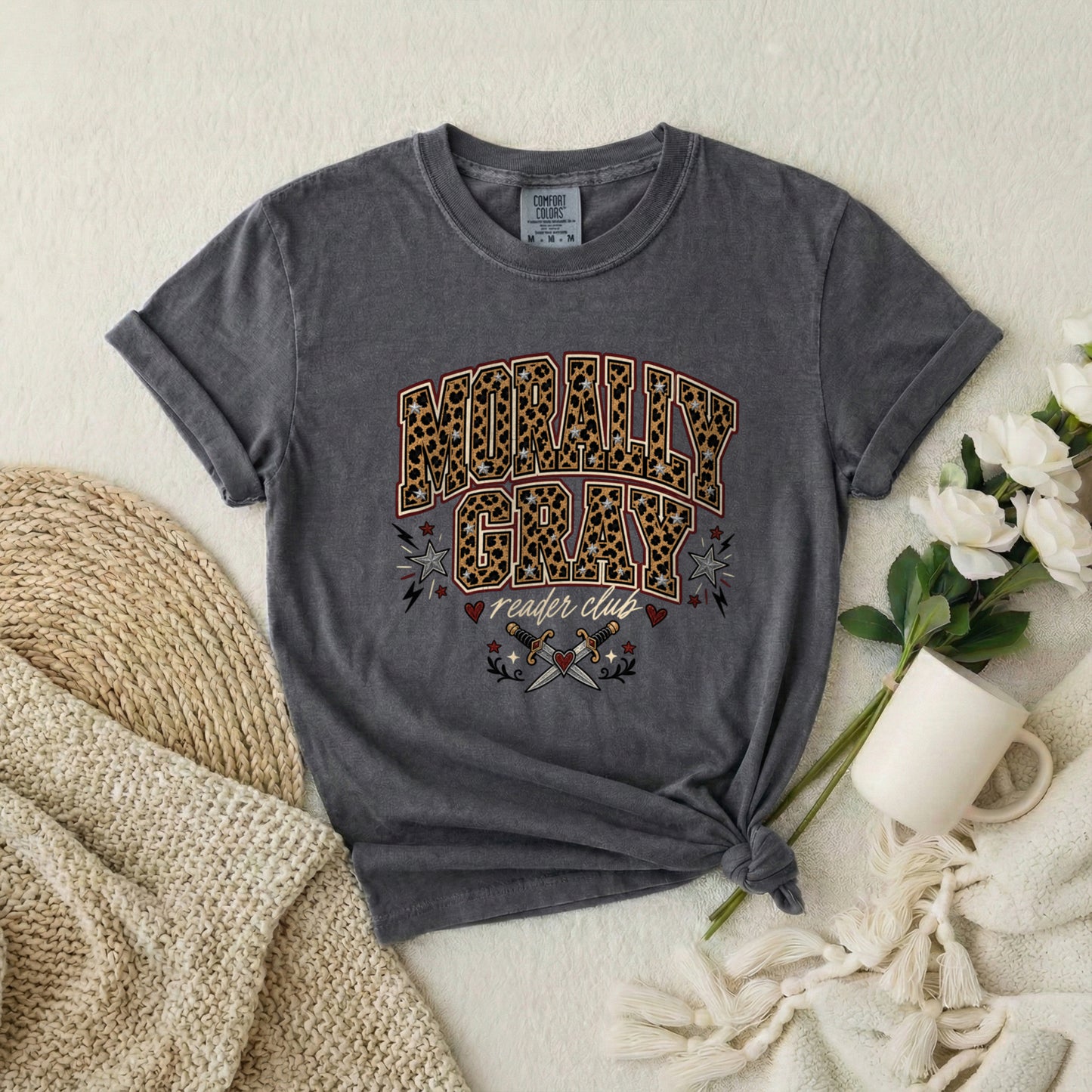 Molly Gray Leopard Western T-Shirt — Graphic Rodeo Style Tee