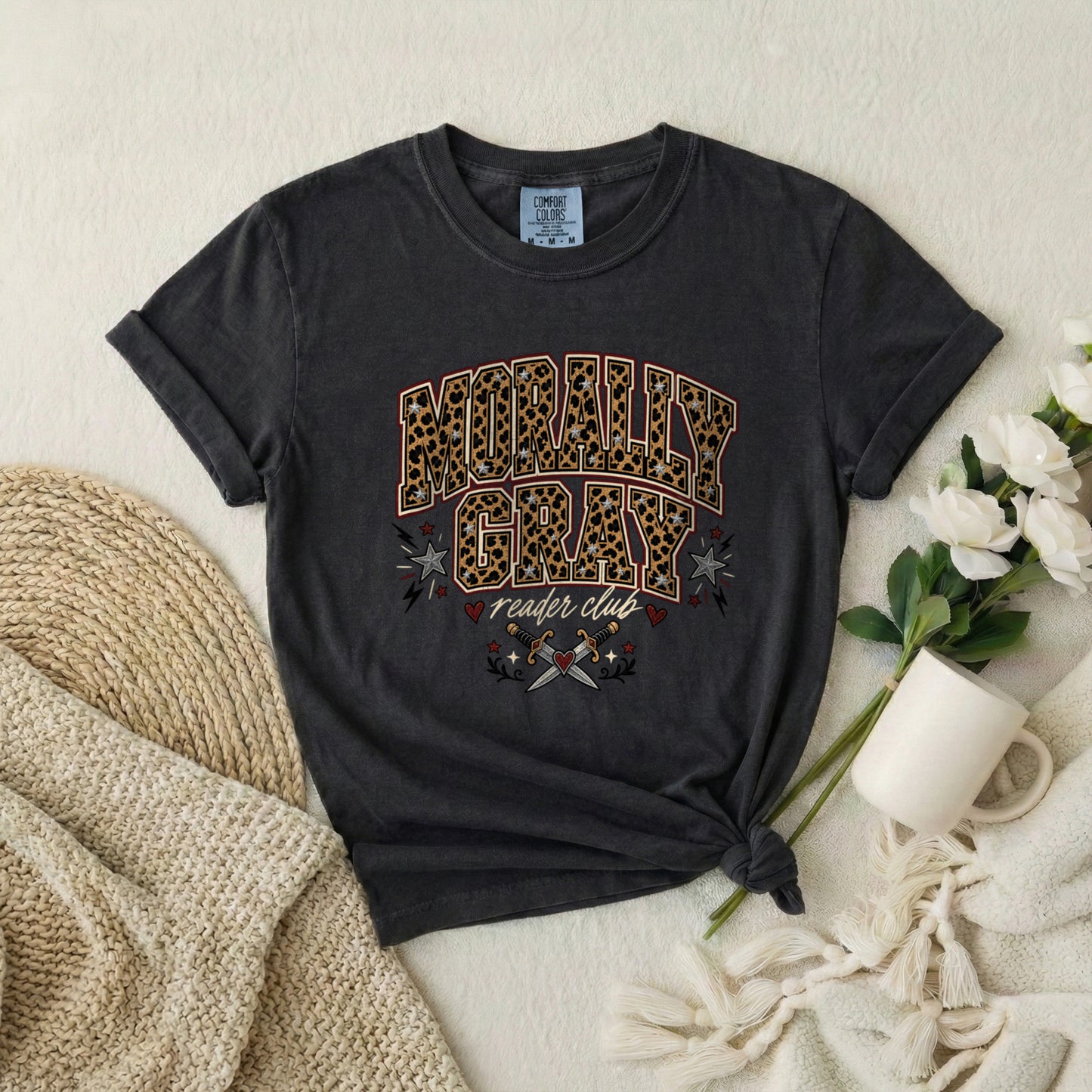 Molly Gray Leopard Western T-Shirt — Graphic Rodeo Style Tee