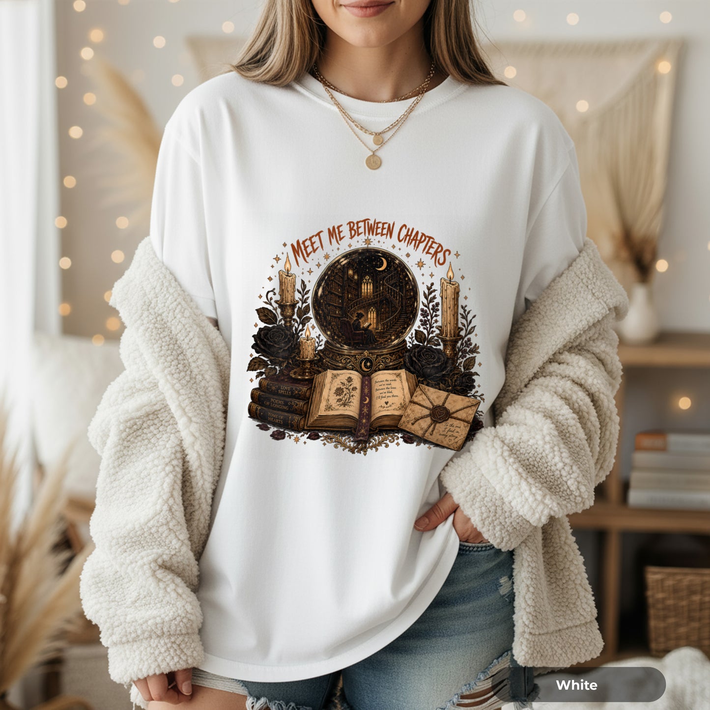 Bookish T‑Shirt — “Meet Me Between Chapters” Reading Tee