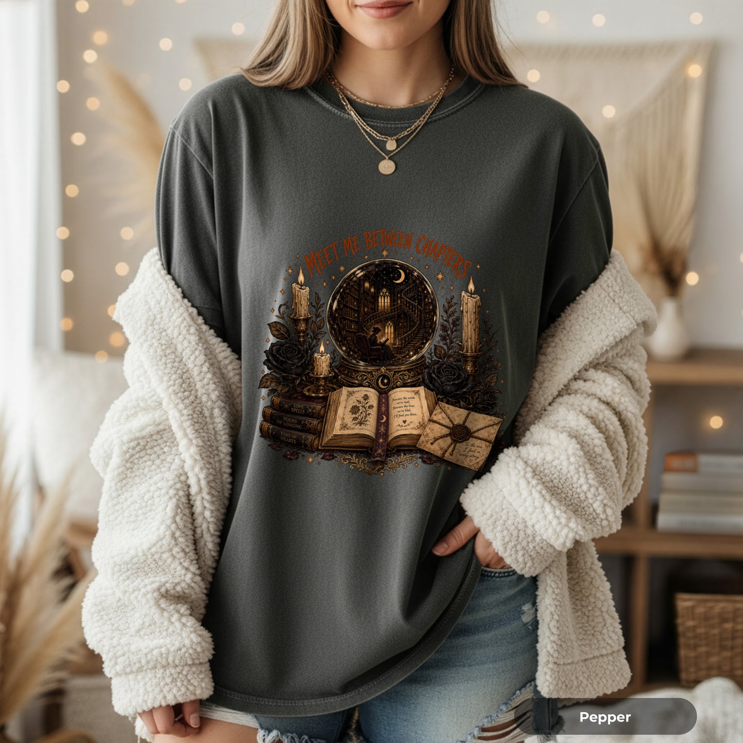 Bookish T‑Shirt — “Meet Me Between Chapters” Reading Tee