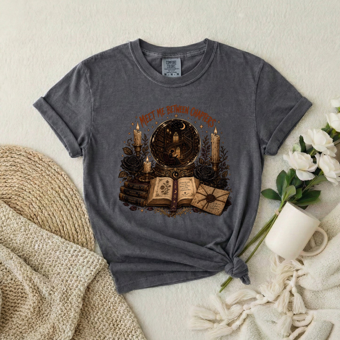 Bookish T‑Shirt — “Meet Me Between Chapters” Reading Tee
