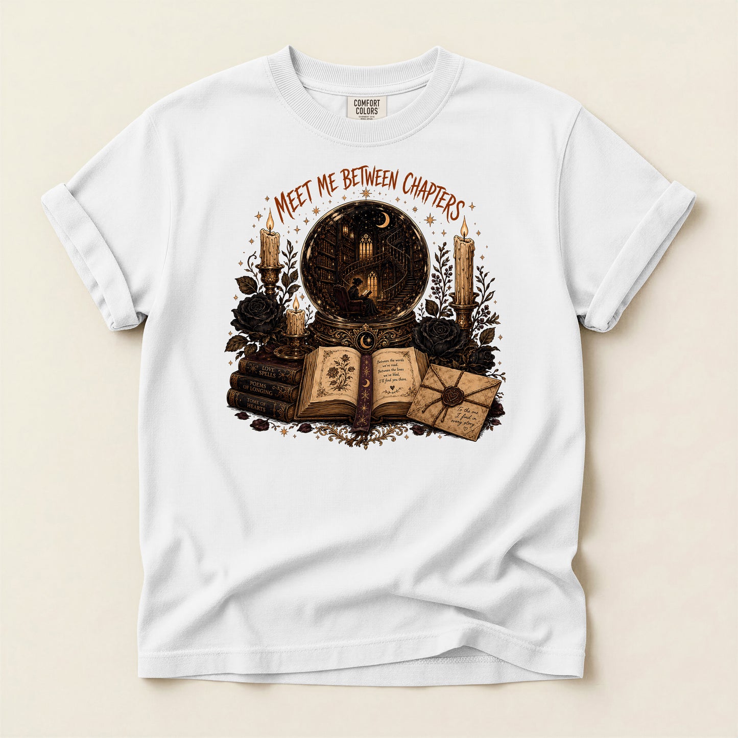 Bookish T‑Shirt — “Meet Me Between Chapters” Reading Tee