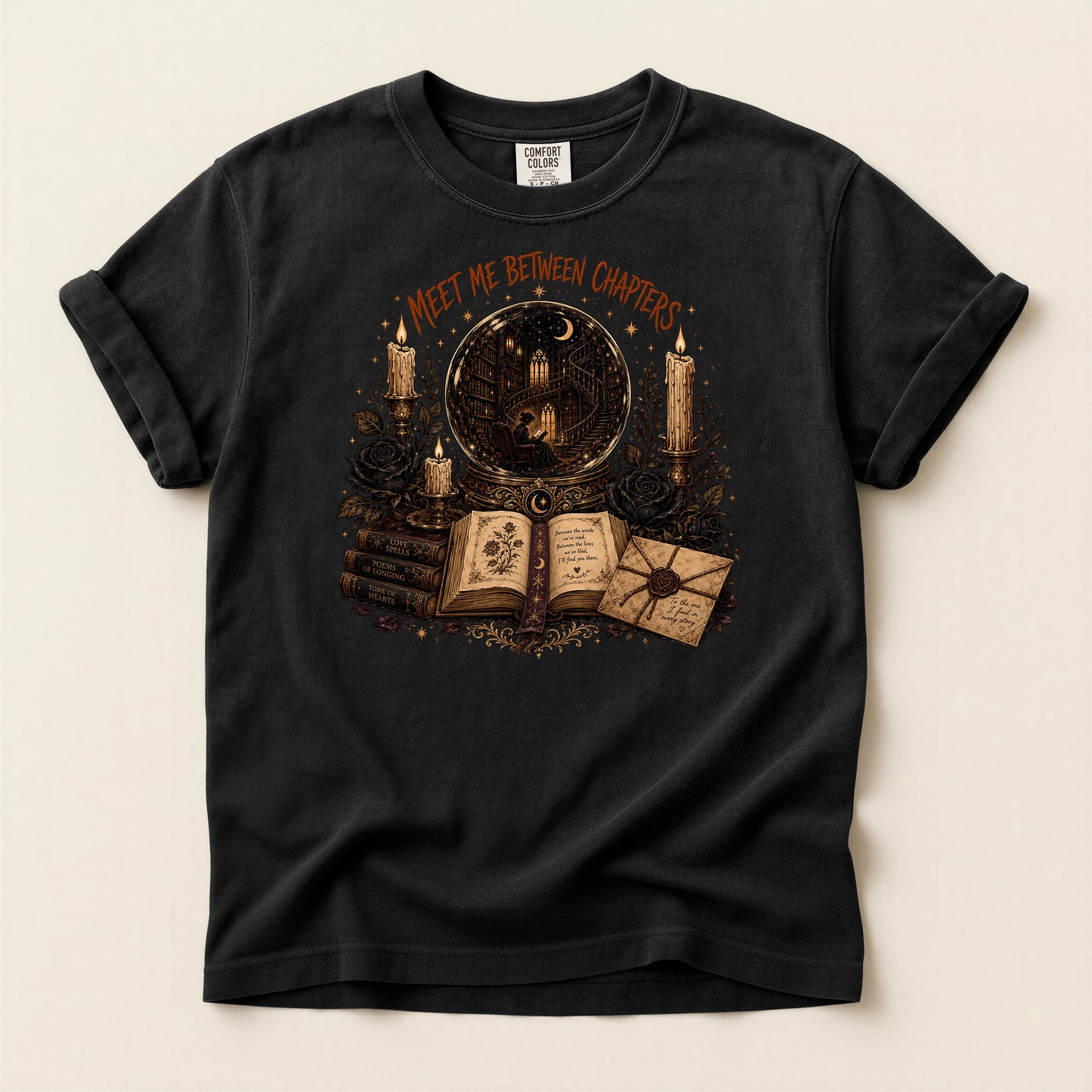 Bookish T‑Shirt — “Meet Me Between Chapters” Reading Tee
