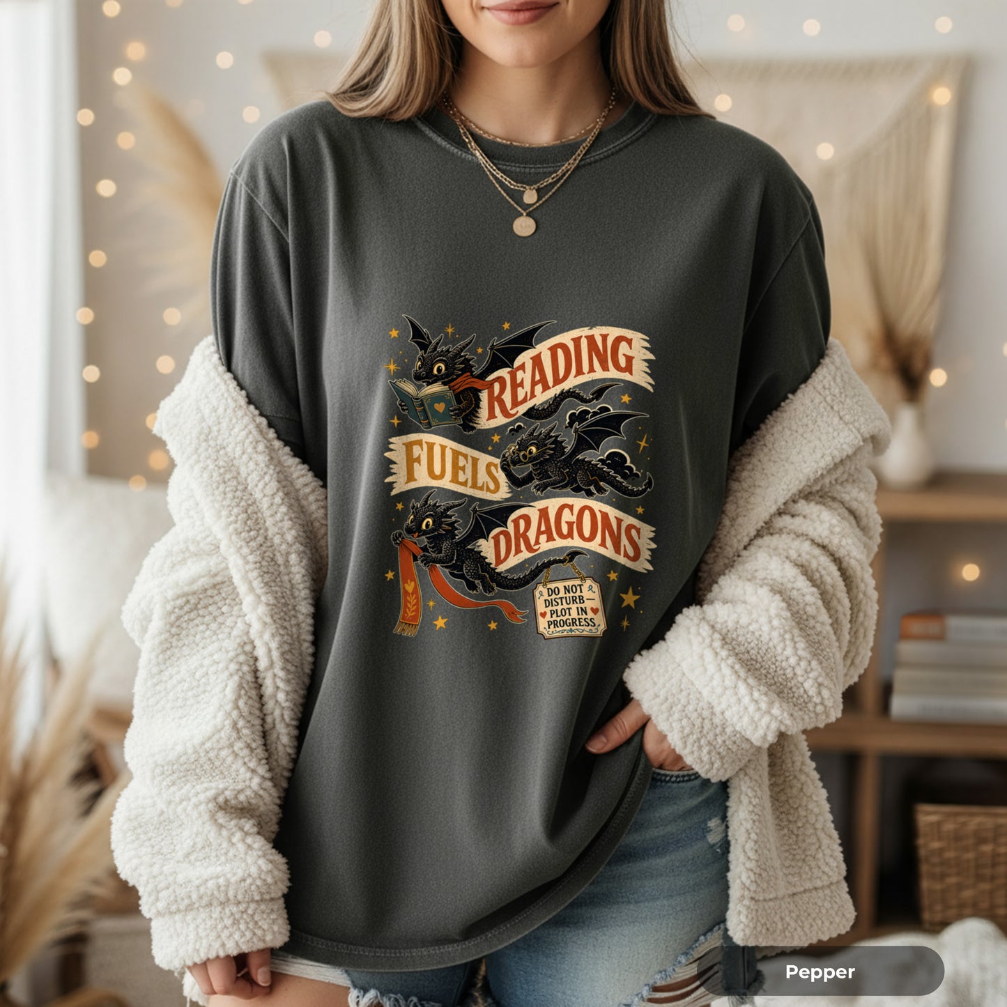 Reading Fuels Dragons T-Shirt — Fantasy Book Lover Tee